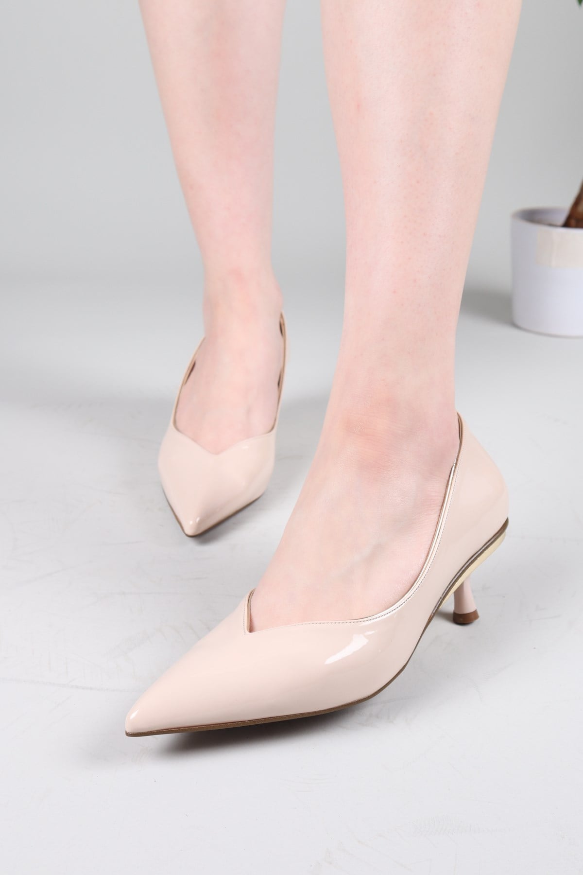 TERESY V Dekolteli Stiletto BEJ