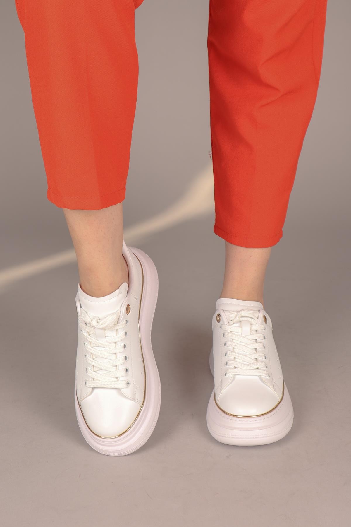 ALVA Bağcıklı Sneakers BEYAZSPOR AYAKKABI