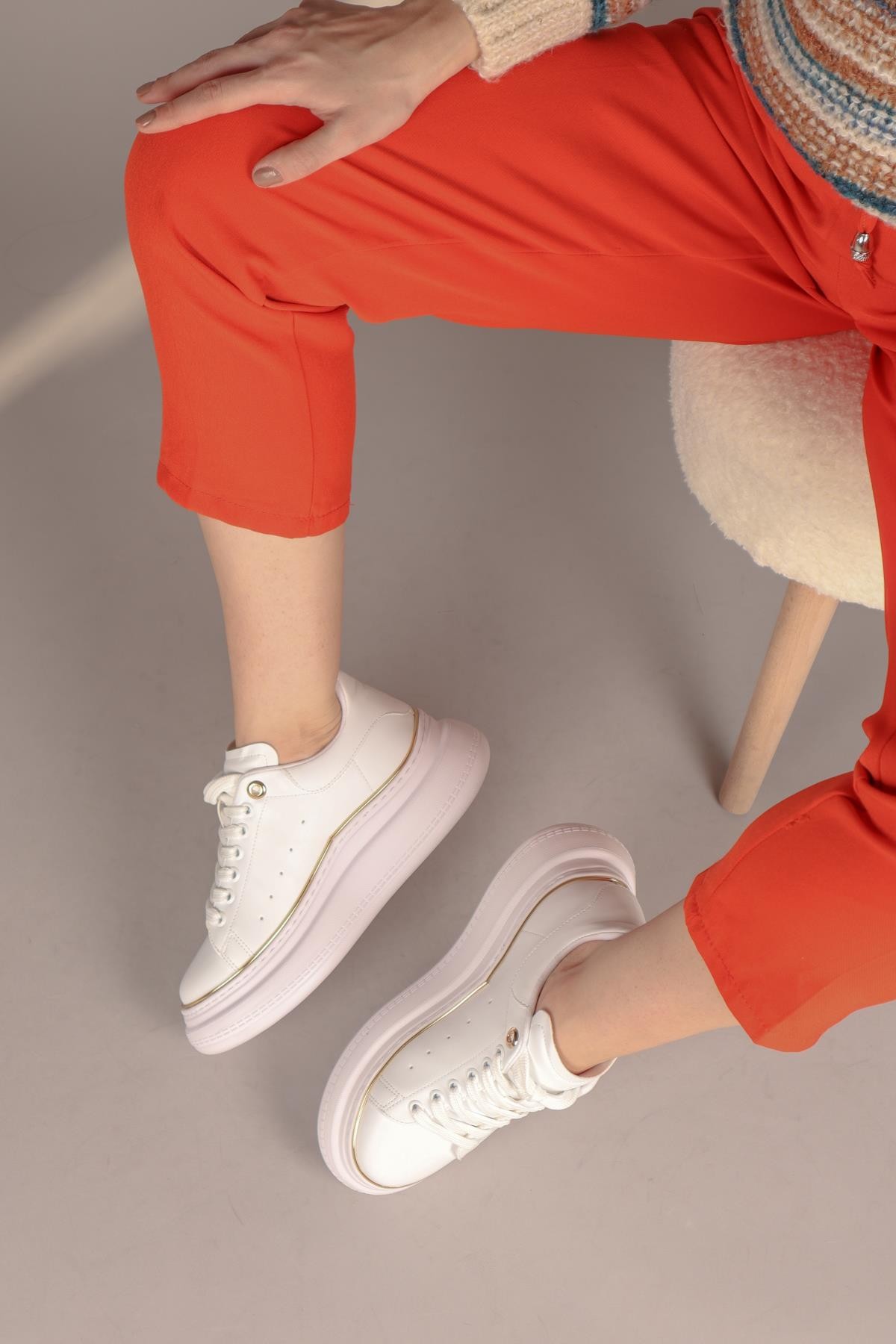 ALVA Bağcıklı Sneakers BEYAZSPOR AYAKKABI