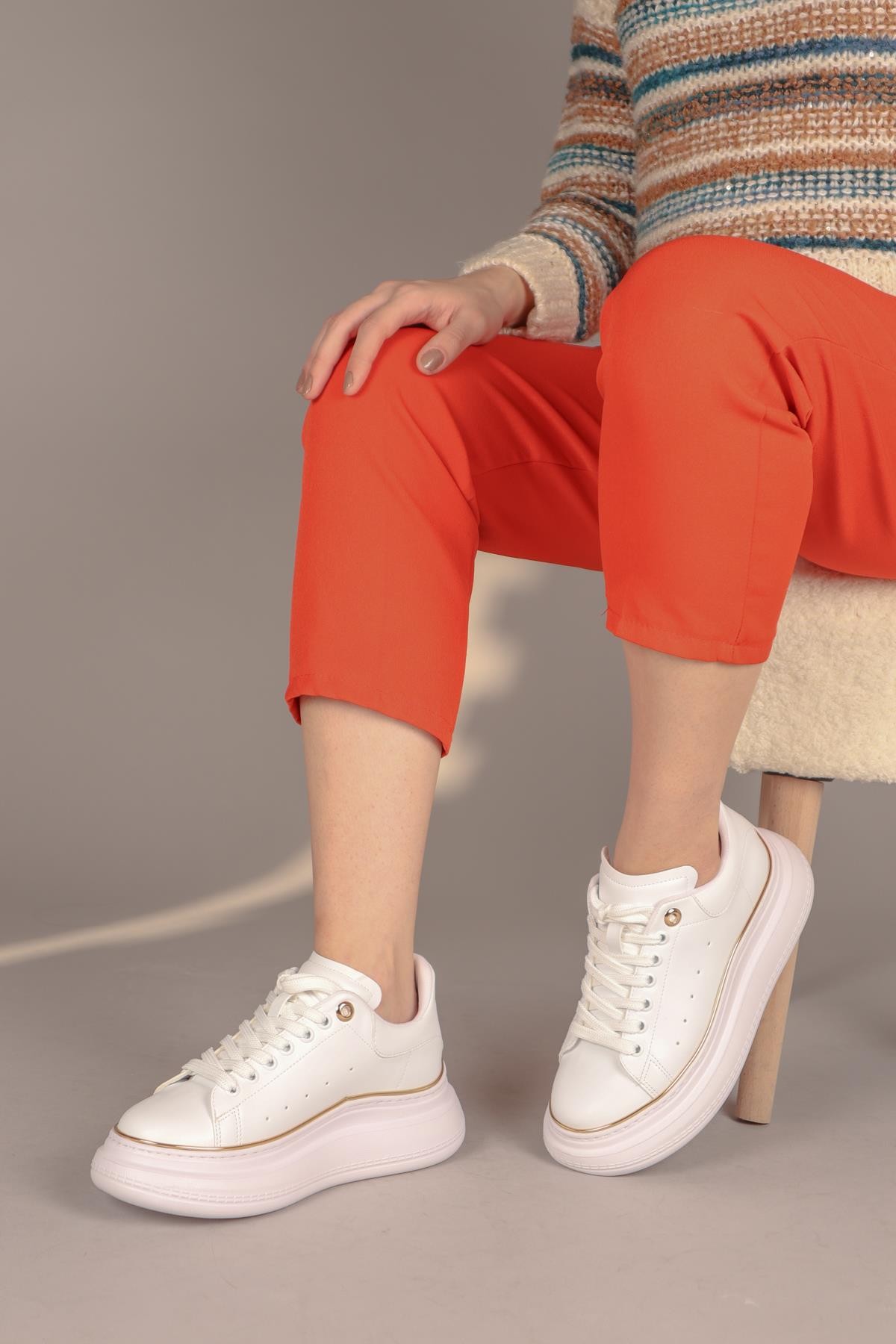 ALVA Bağcıklı Sneakers BEYAZSPOR AYAKKABI