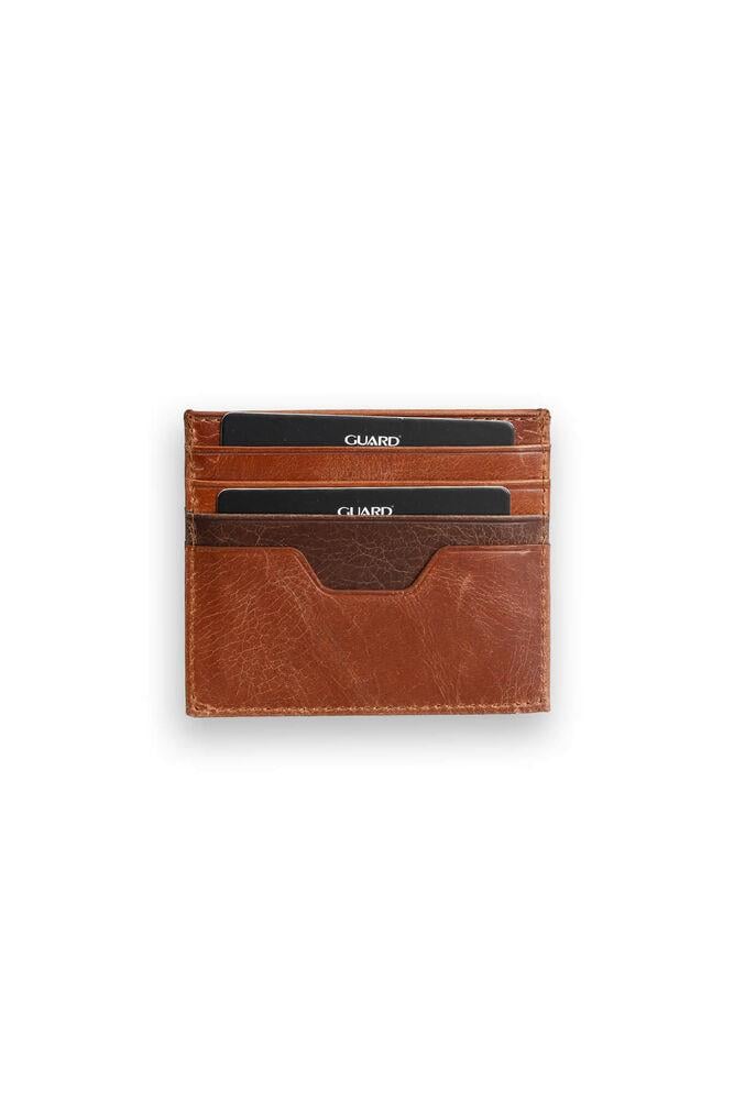 Antik Taba - Kahverengi Çift Renk Hakiki Deri KartlıkCÜZDAN