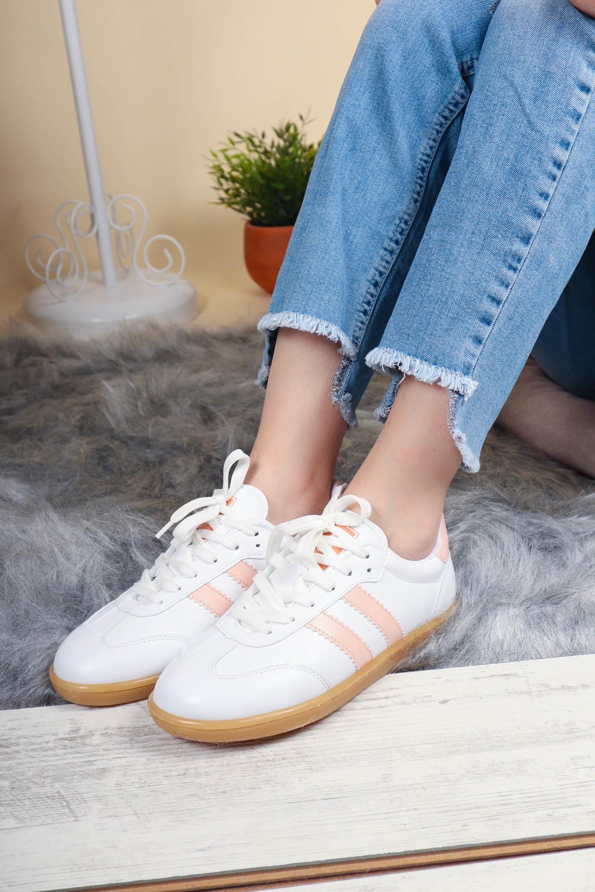 Bağcıklı İnce Taban Sneakers PUDRASPOR AYAKKABI