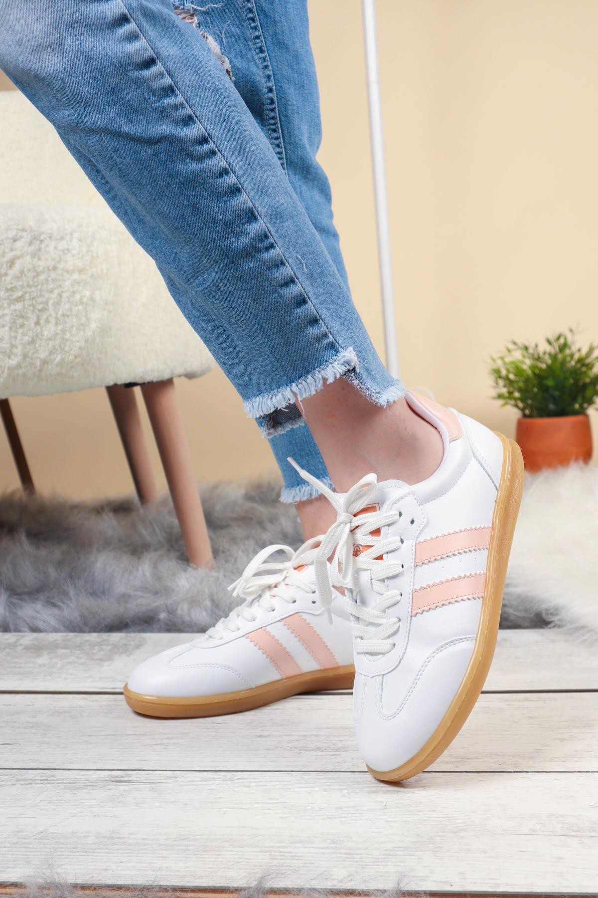 Bağcıklı İnce Taban Sneakers PUDRASPOR AYAKKABI