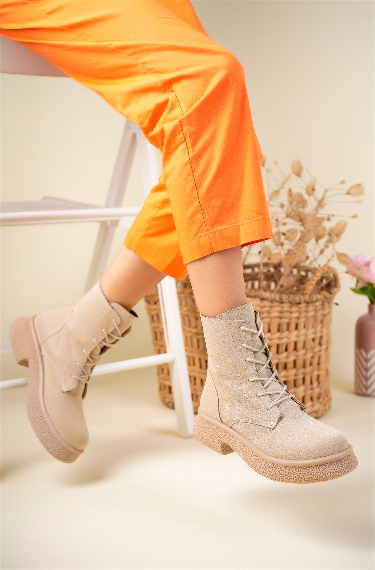 Bağcıklı Süet Bot TENBOT