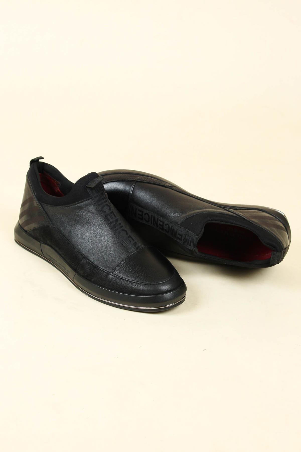 Bağcıksız Erkek Casual Ayakkabı SİYAHERKEK