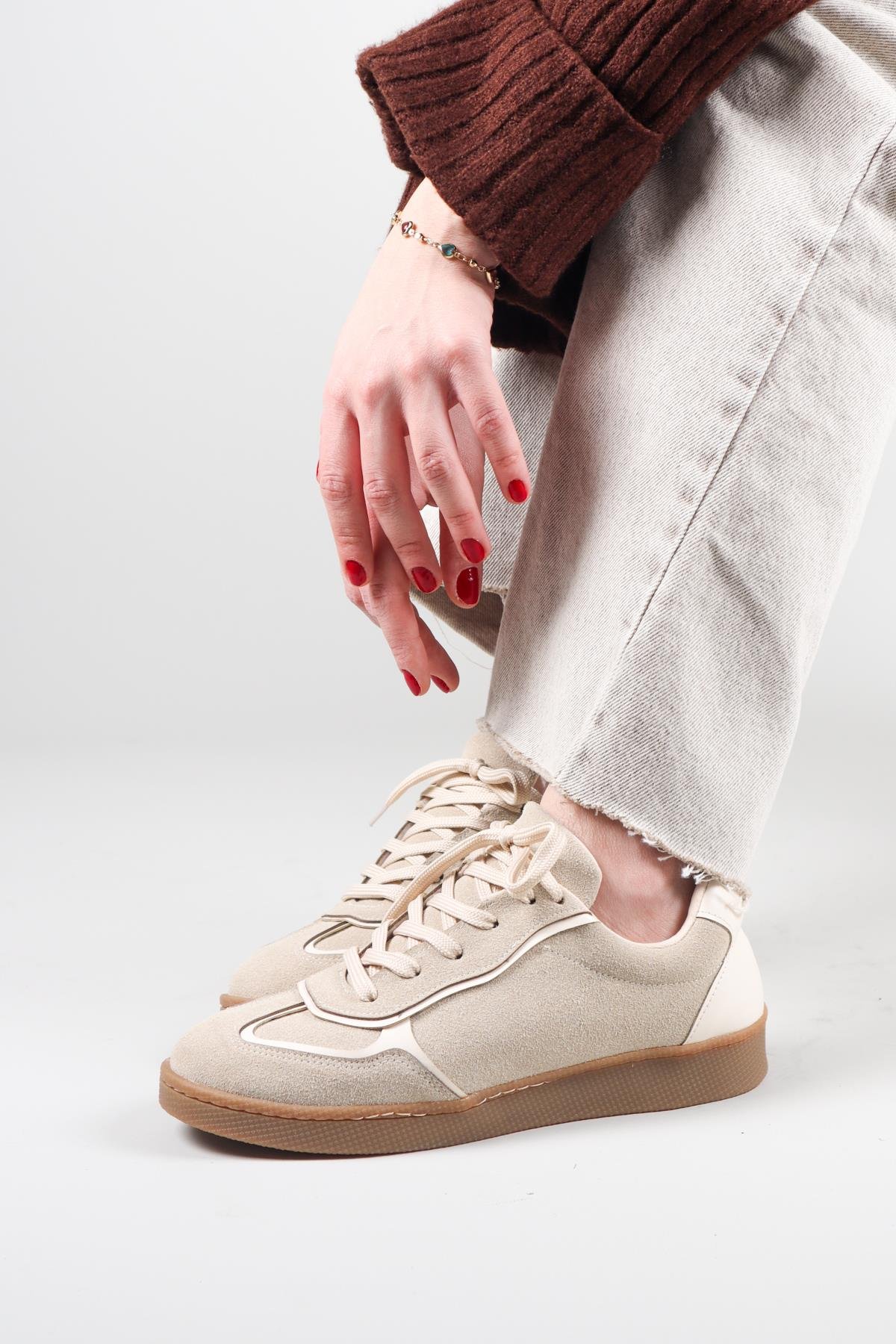 BANTE Cilt Garnili Süet Sneakers TENSPOR AYAKKABI