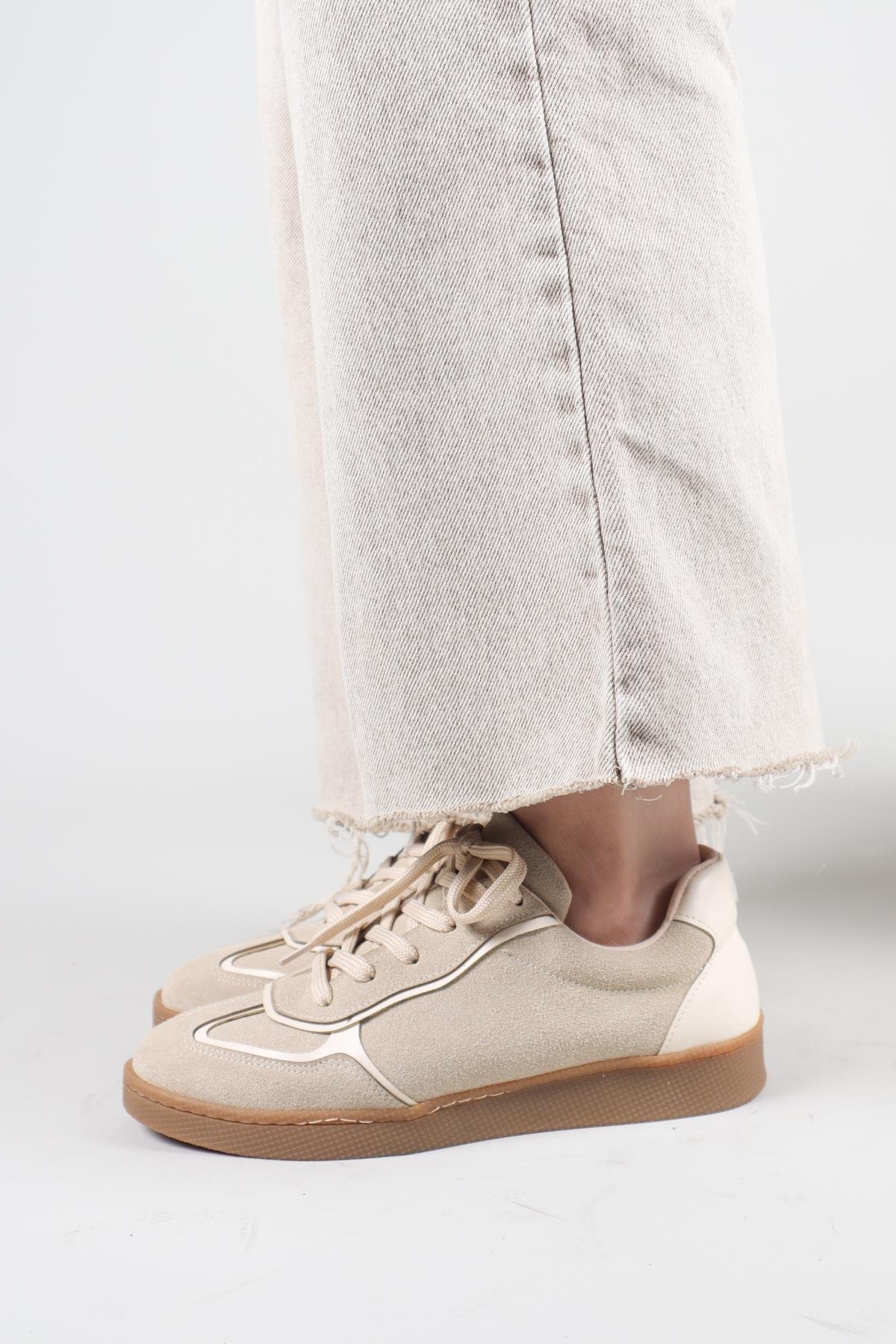 BANTE Cilt Garnili Süet Sneakers TENSPOR AYAKKABI