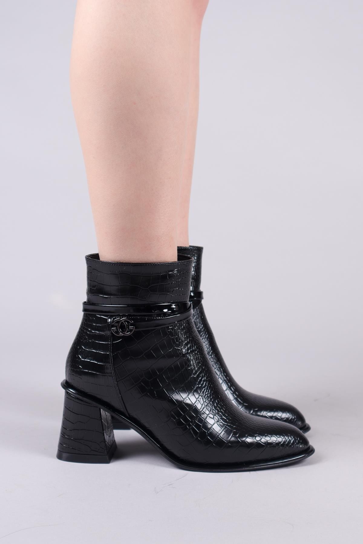 BELİZE Tokalı Kroko Bot SİYAHBOT