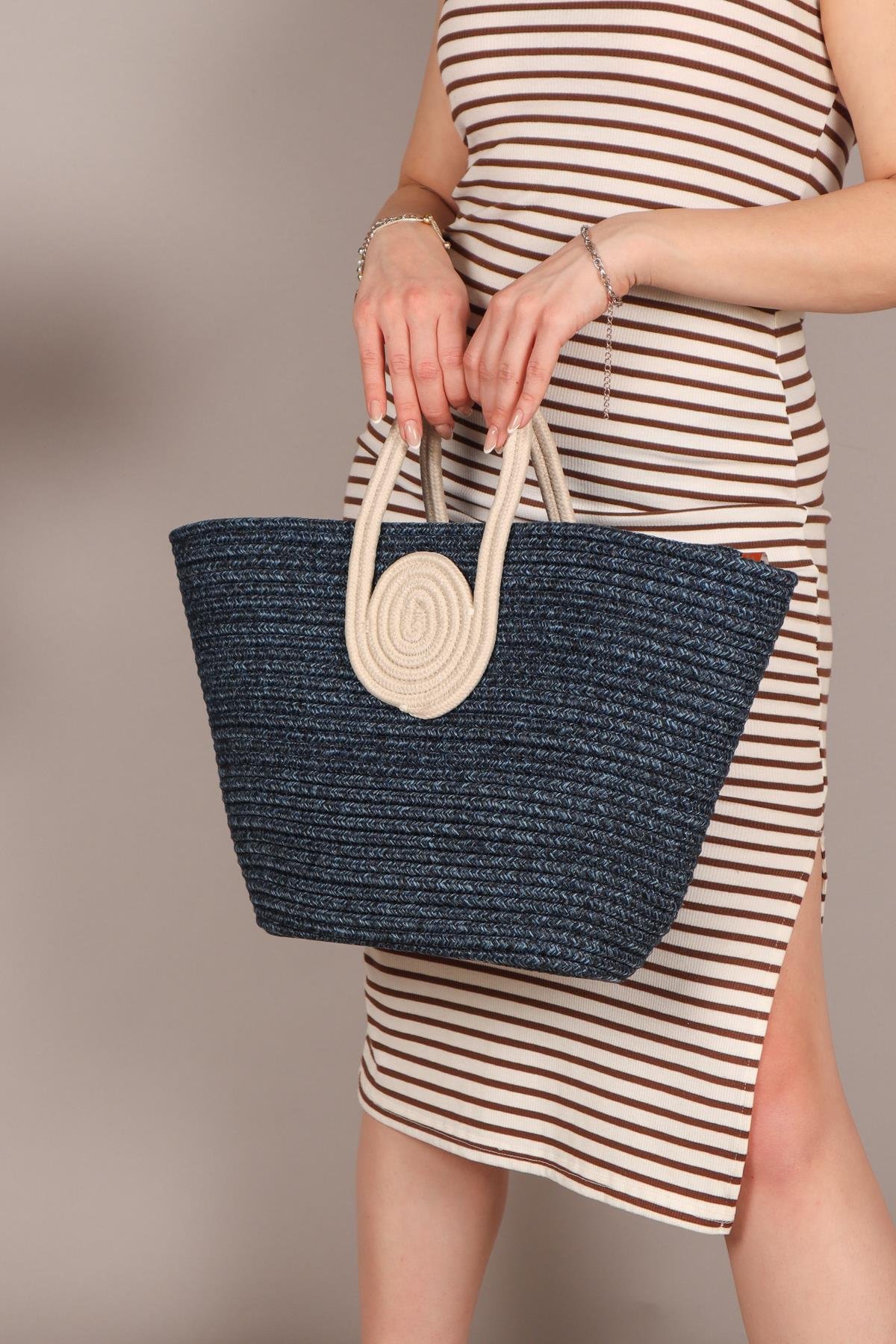 Büyük Sepet Çanta LACİVERTÇANTA