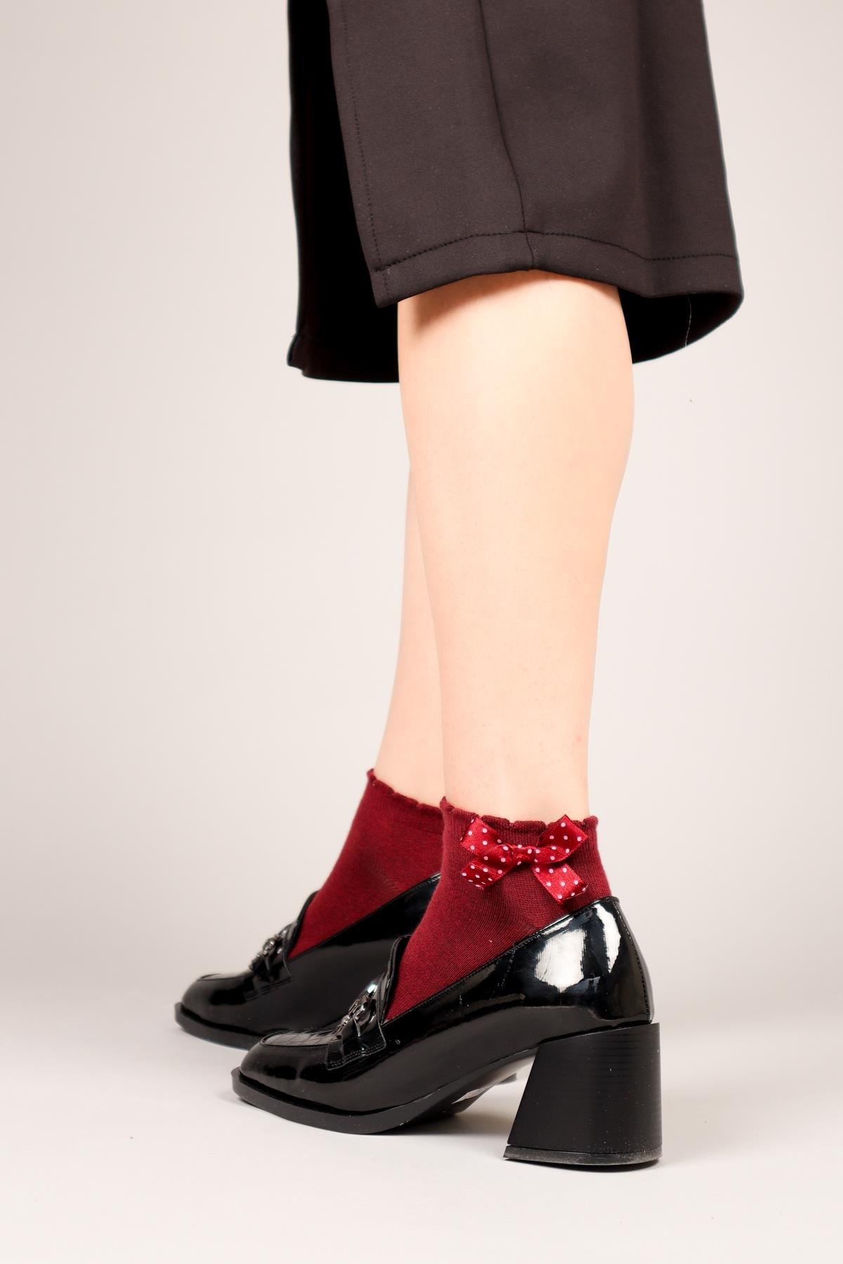 DACE Kroko Garnili Topuklu Ayakkabı SİYAHTOPUKLU AYAKKABI