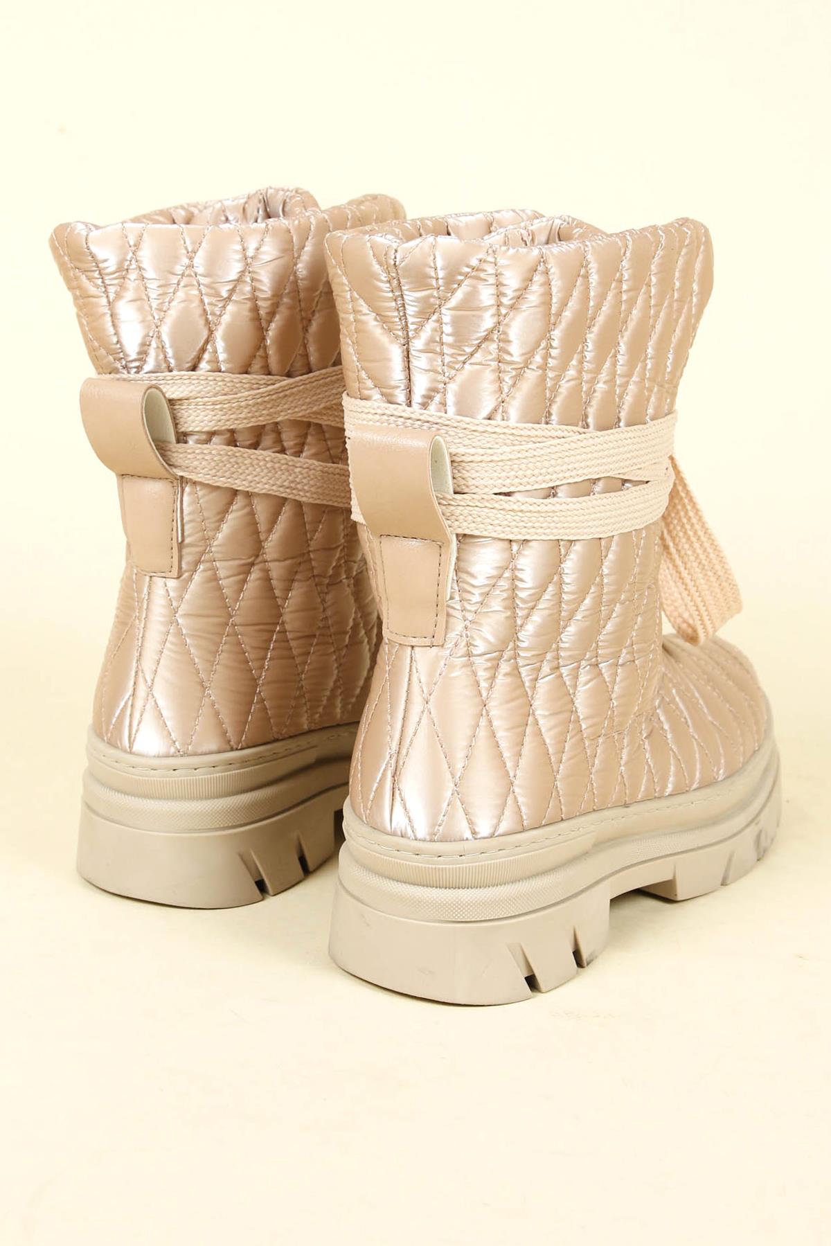 Dikiş Detaylı Parlak Şişme Bot NUTBOT