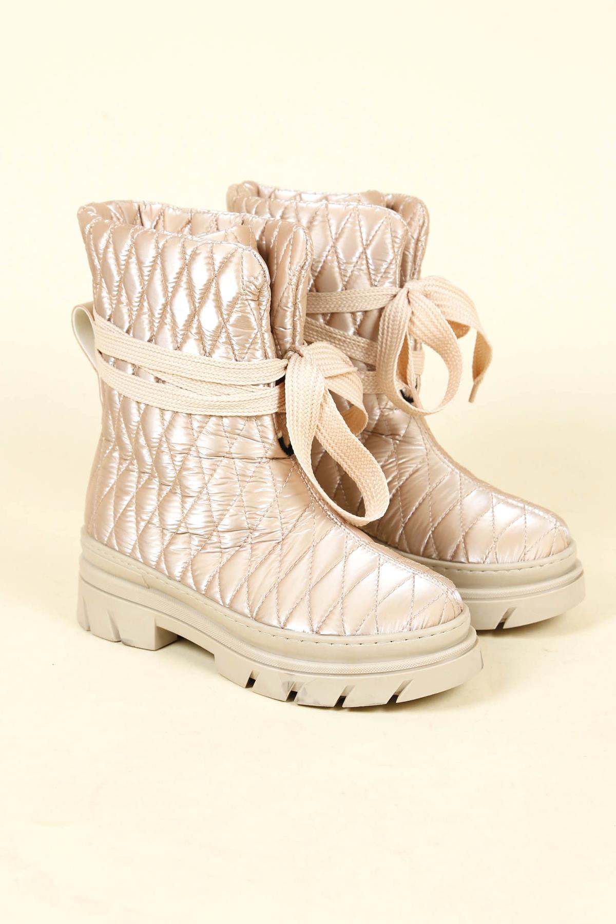 Dikiş Detaylı Parlak Şişme Bot NUTBOT