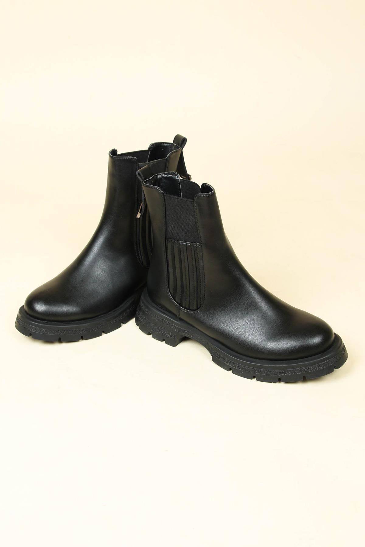 Dikiş Lastikli Bot SİYAHBOT