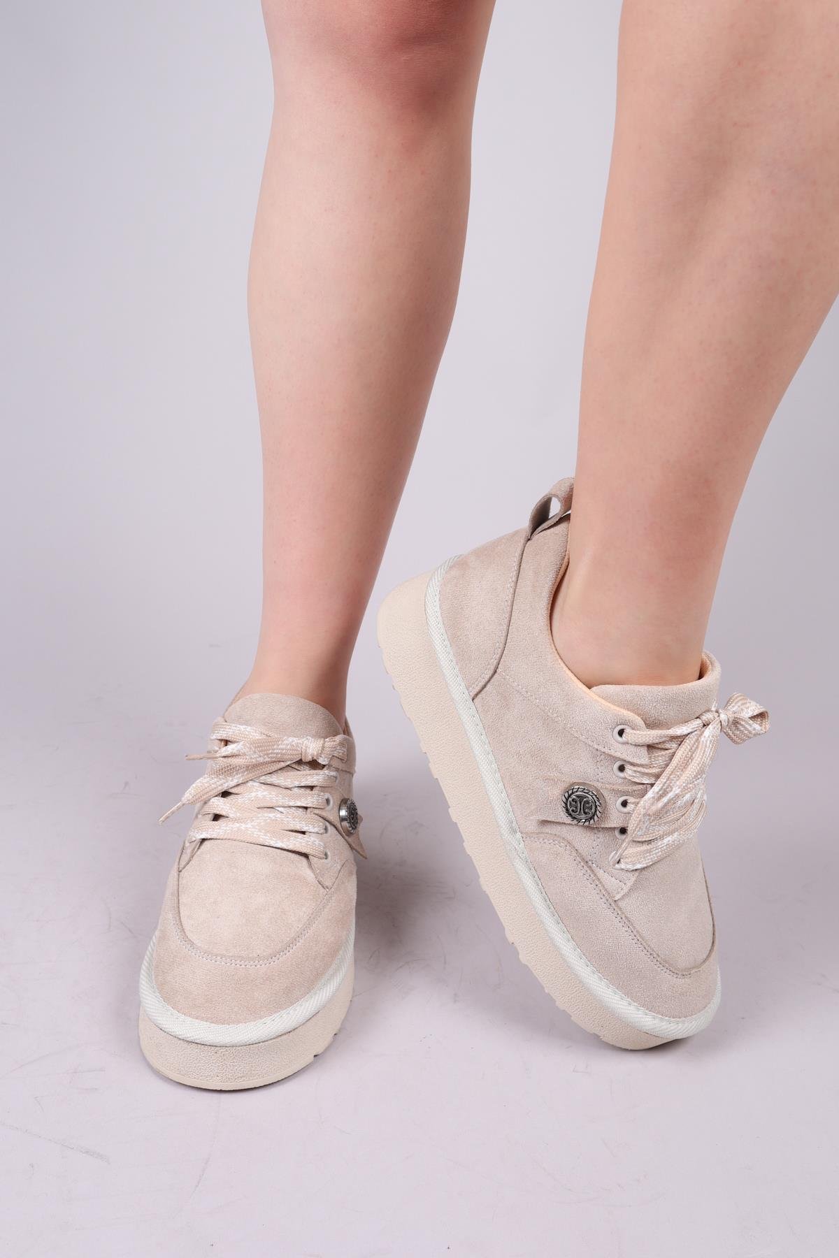 ELANDRA Tokalı Süet Sneaker BEJBOT