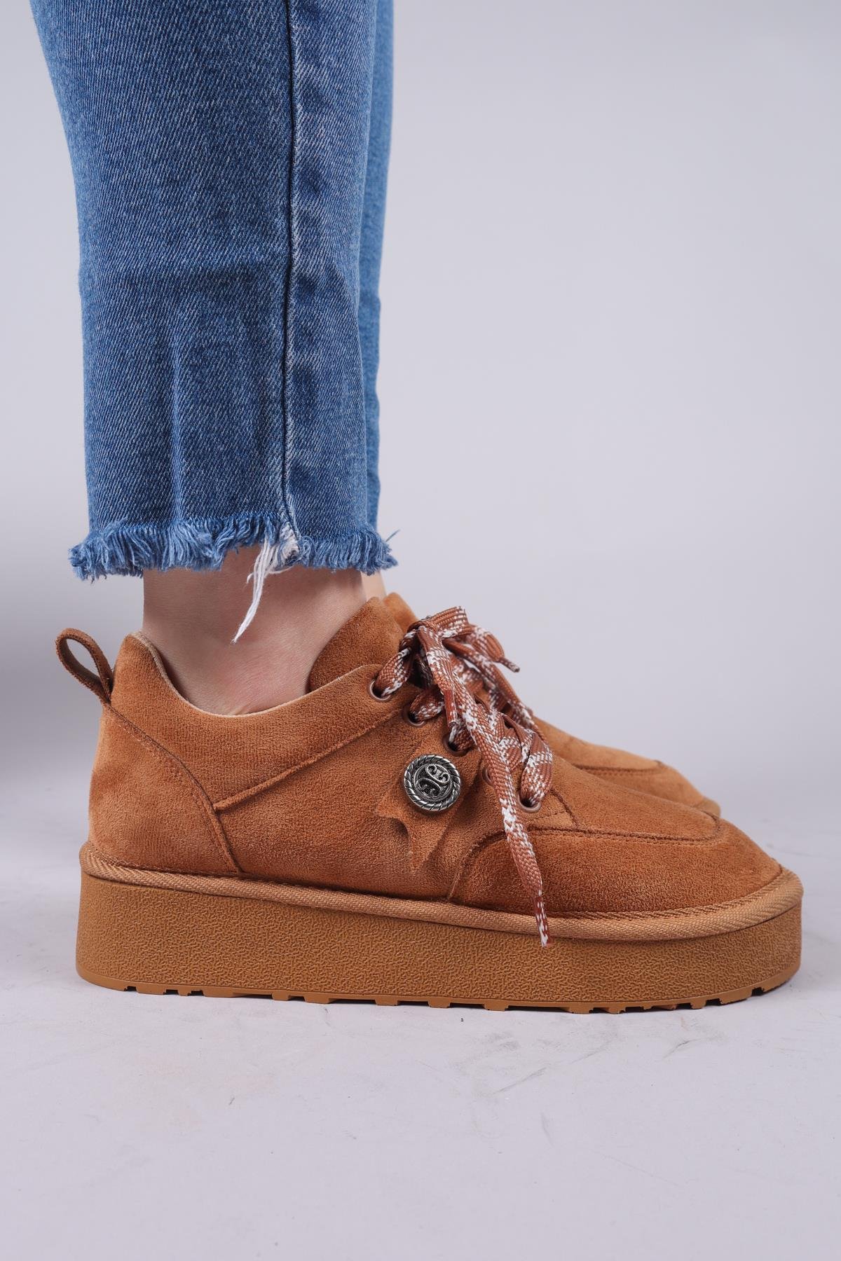 ELANDRA Tokalı Süet Sneaker TABABOT