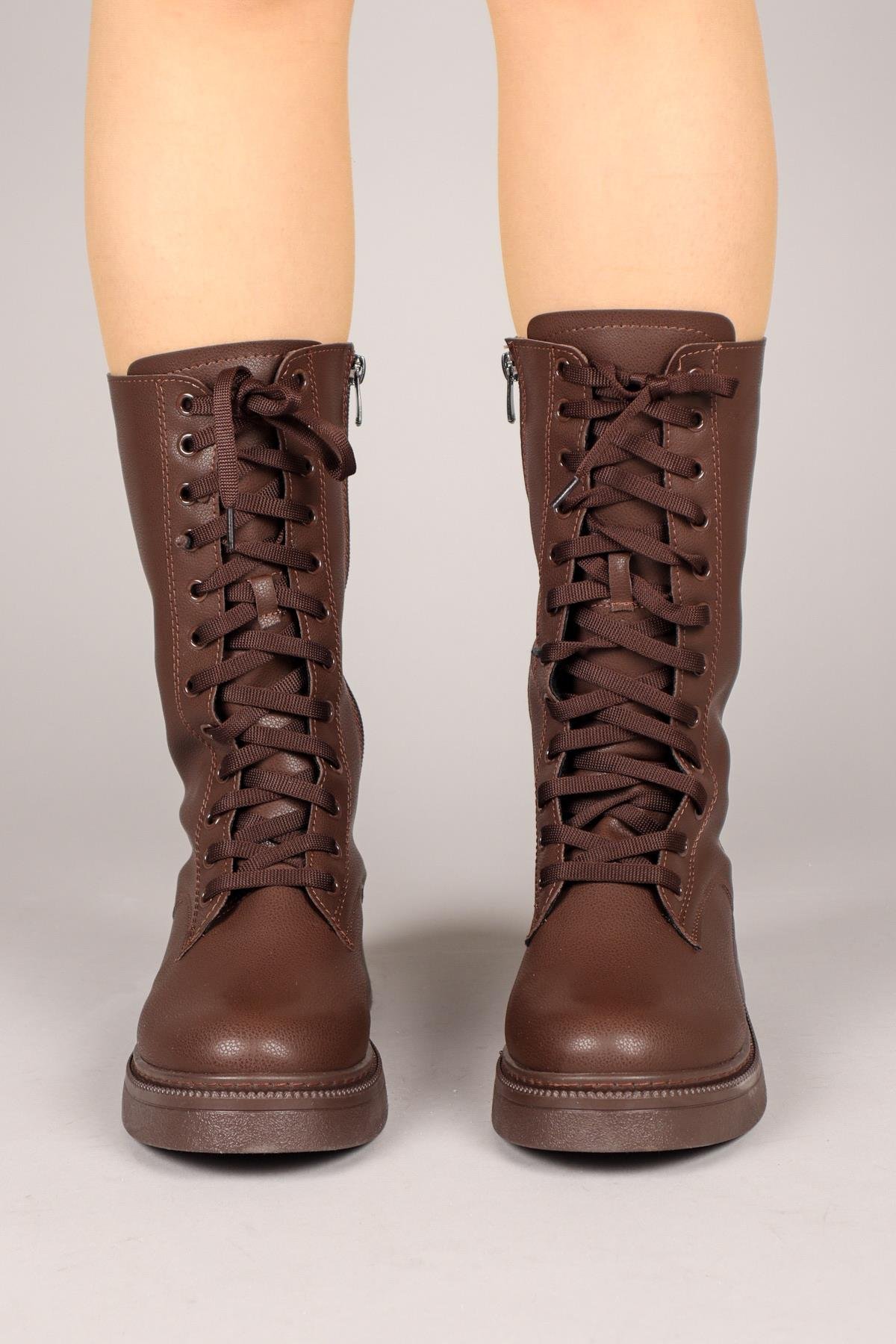 EVA Bağcıklı Yarım Çizme KAHVERENGİÇİZME 