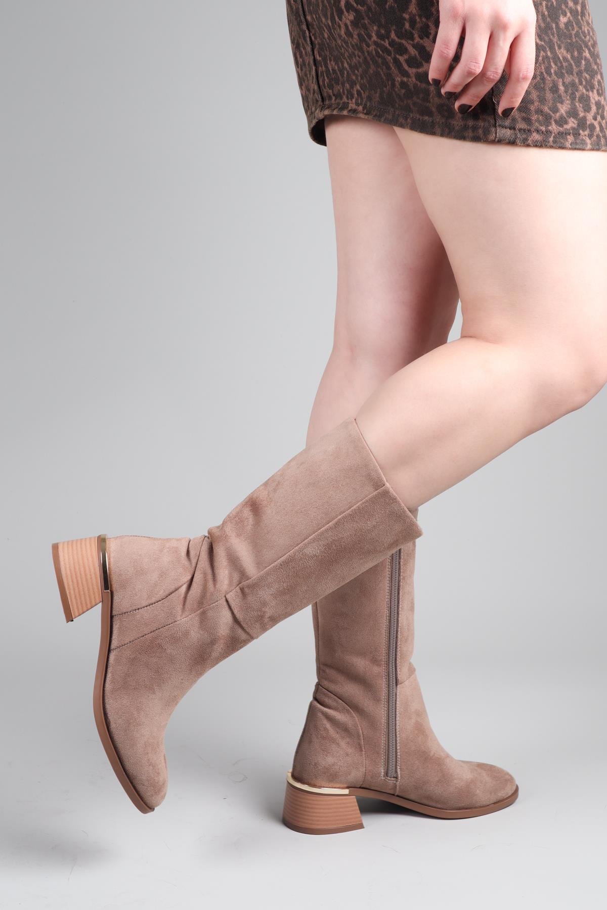 FAYE Süet Yarım Çizme VİZONÇİZME 