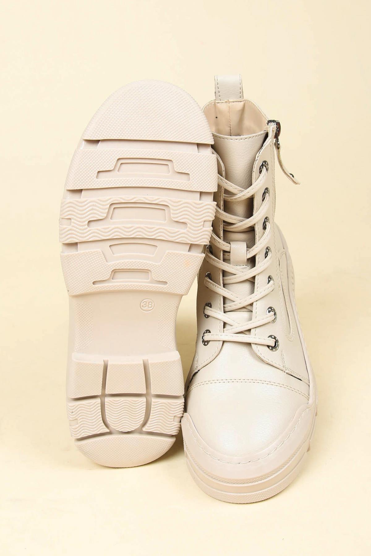 Fermuar ve Dikiş Detaylı Bot TENBOT