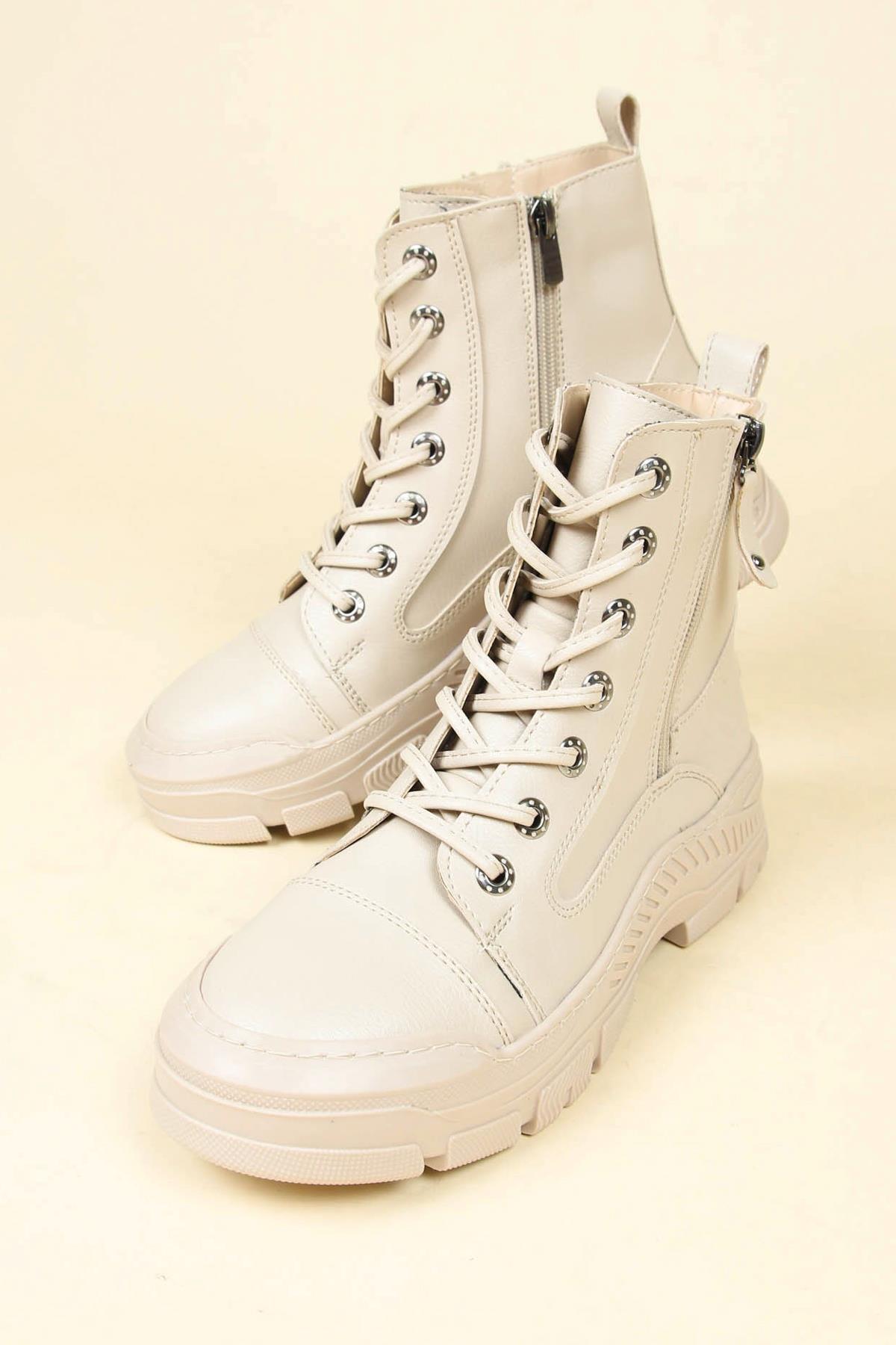 Fermuar ve Dikiş Detaylı Bot TENBOT