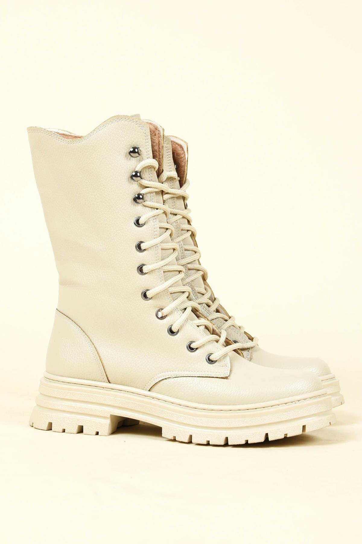 Fermuarlı Uzun Postal BEJÇİZME 