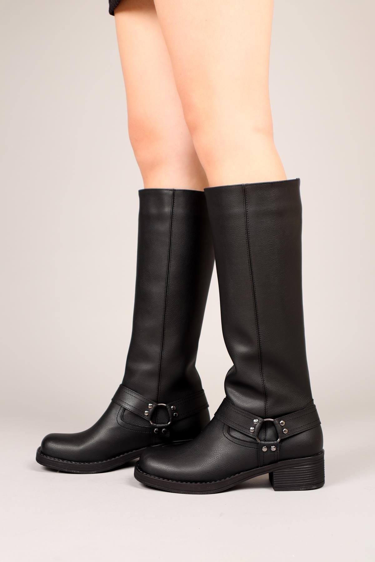 FRİDA Çekme Çizme SİYAHÇİZME 