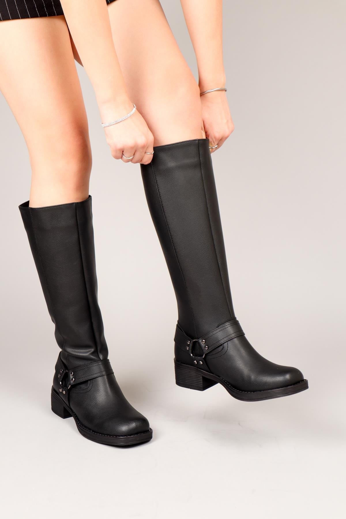 FRİDA Çekme Çizme SİYAHÇİZME 