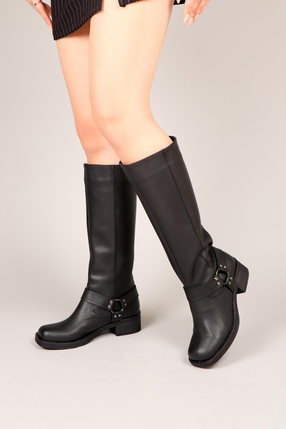 FRİDA Çekme Çizme SİYAHÇİZME 