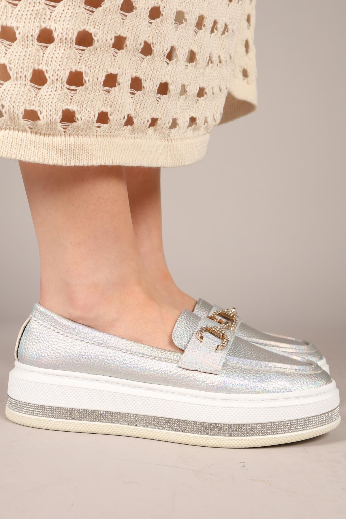 GARAZİ Kalın Taban Loafer GÜMÜŞBABET