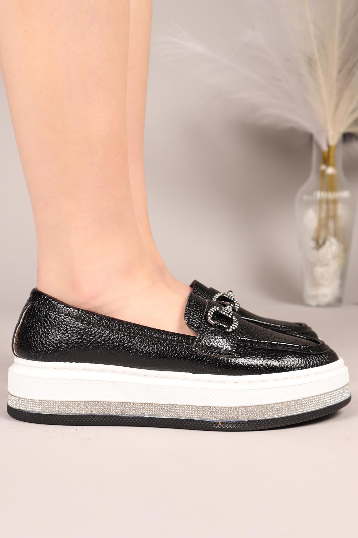 GARAZİ Kalın Taban Loafer SİYAHBABET