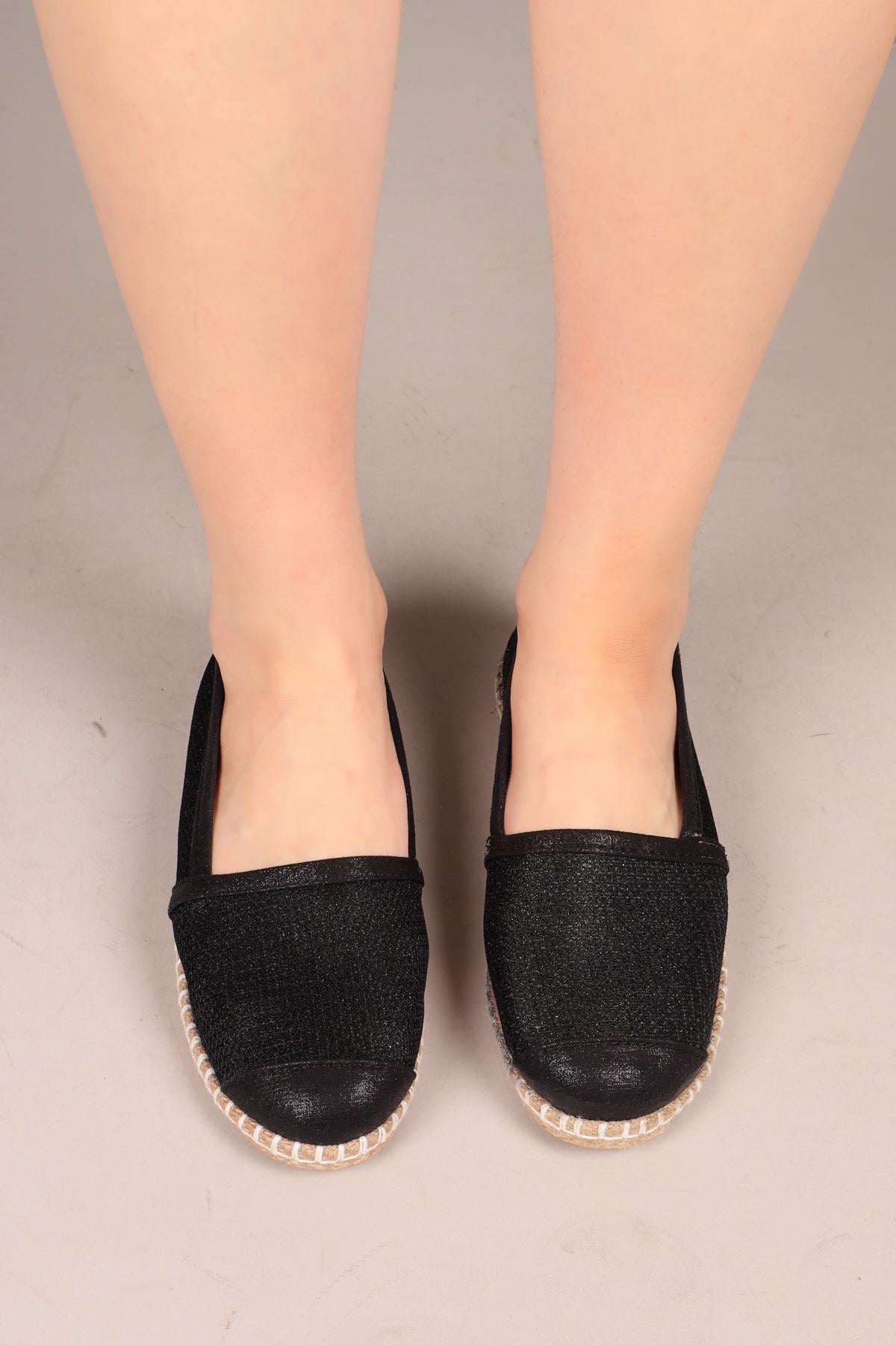 GLOSSY File Espadril SİYAHBABET
