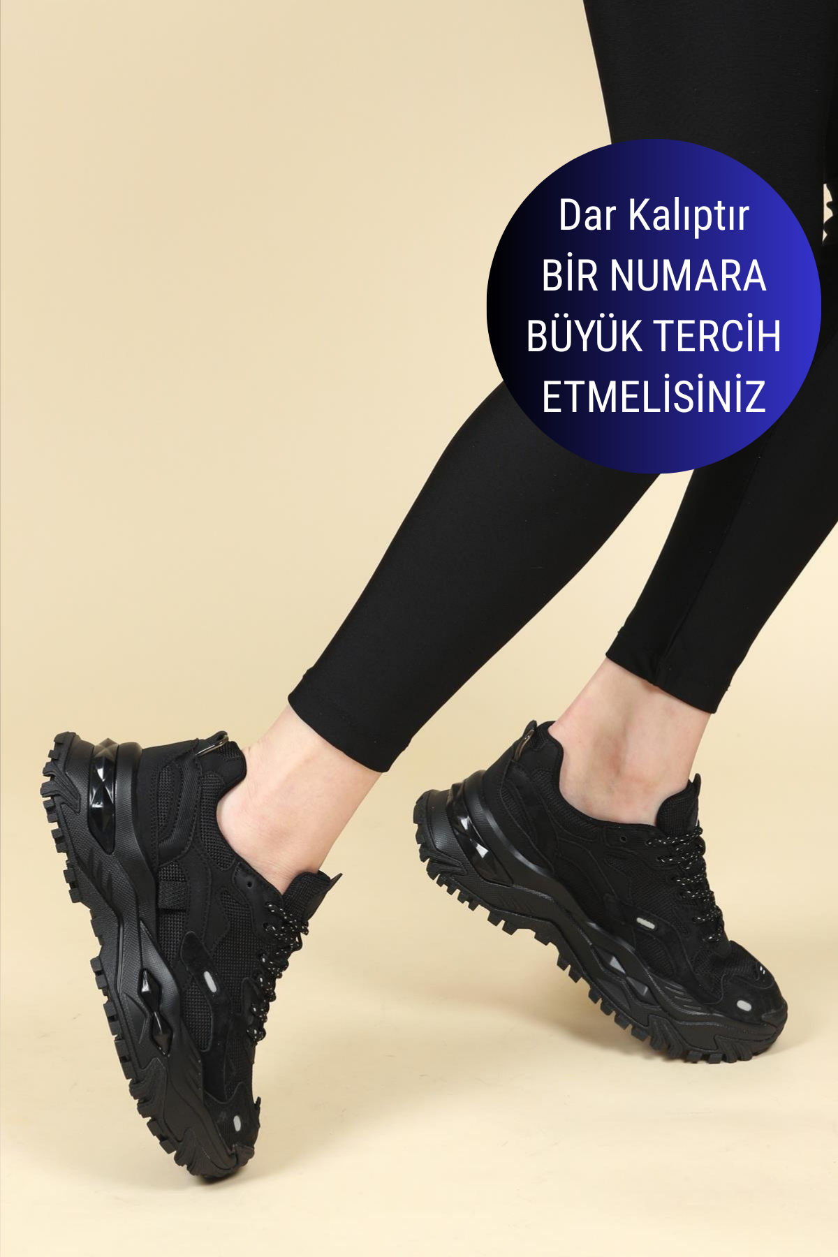 GUJA Cilt Garnili Kalın Tabanlı Kadın Spor Ayakkabı SİYAHSPOR AYAKKABI