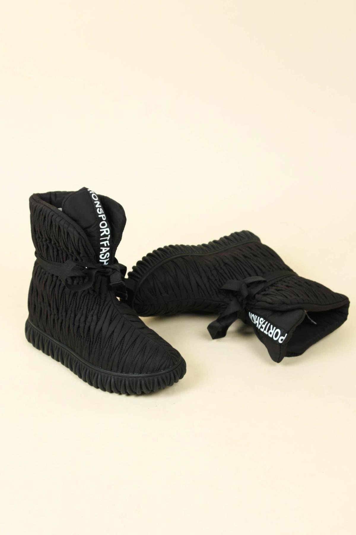 GUJA Dikiş Detaylı Şişme Bot SİYAHBOT