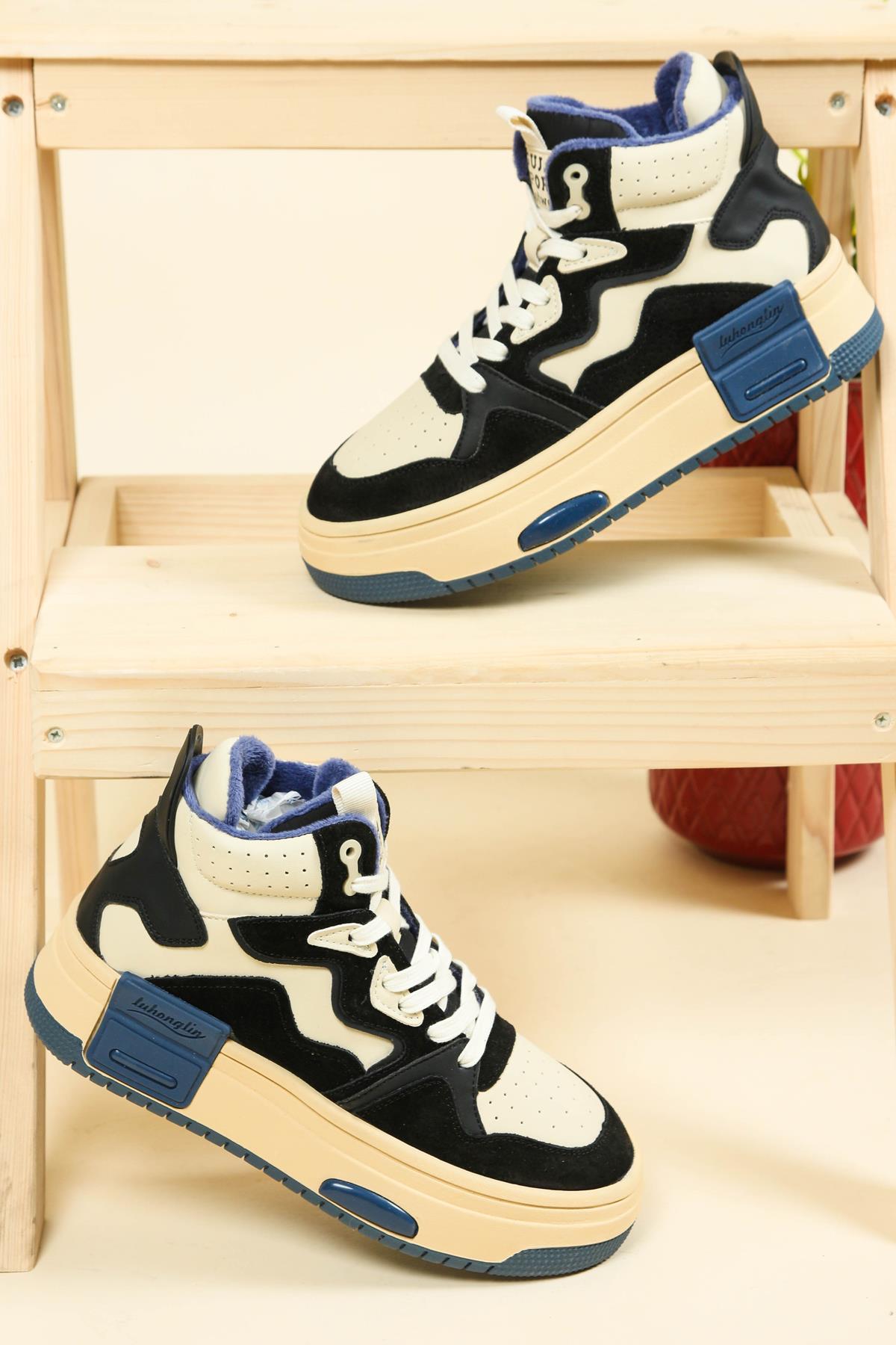 GUJA Garnili Kalın Taban Sneakers SİYAHBOT