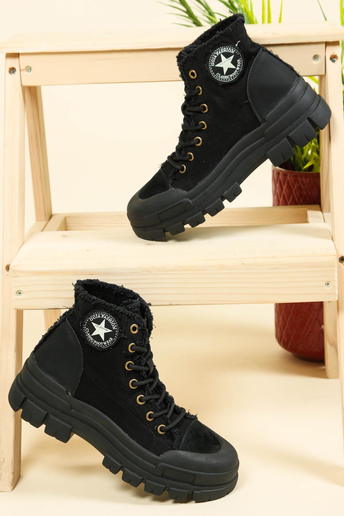 GUJA Kanvas Sneakers SİYAHBOT