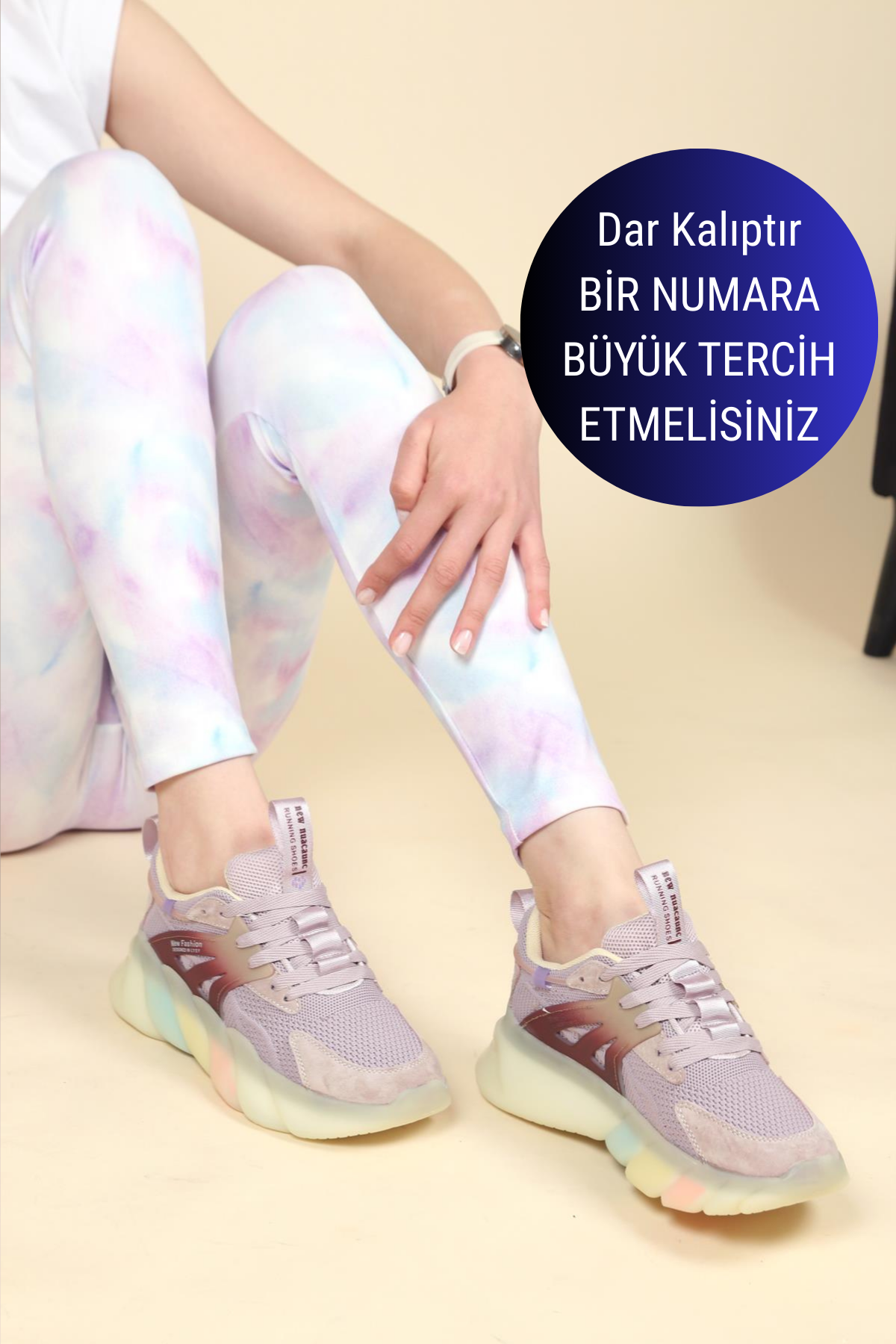GUJA Nubuk Garnili Triko Kadın Spor Ayakkabı LİLASPOR AYAKKABI