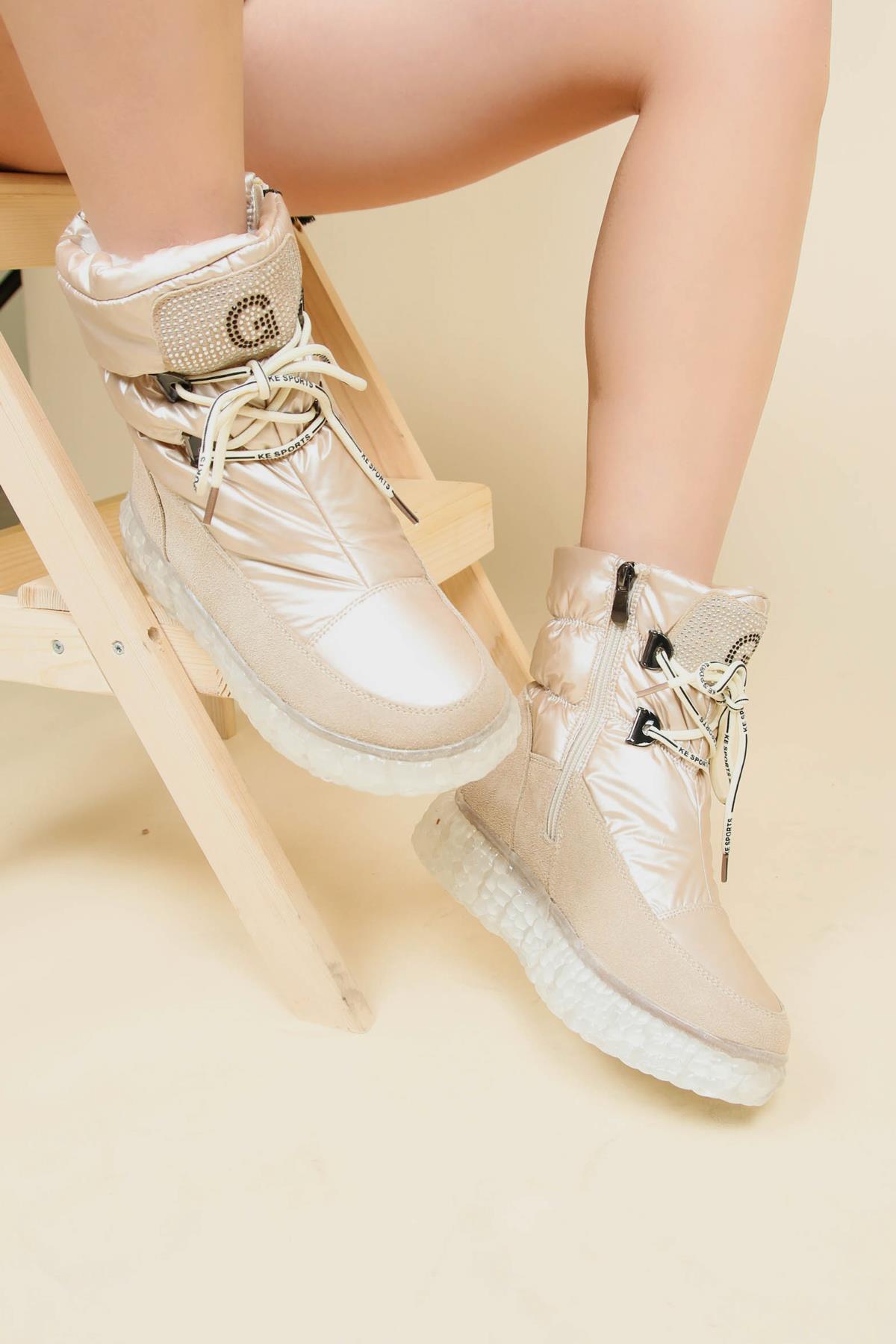 GUJA Süet Garnili Şişme Bot BEJBOT