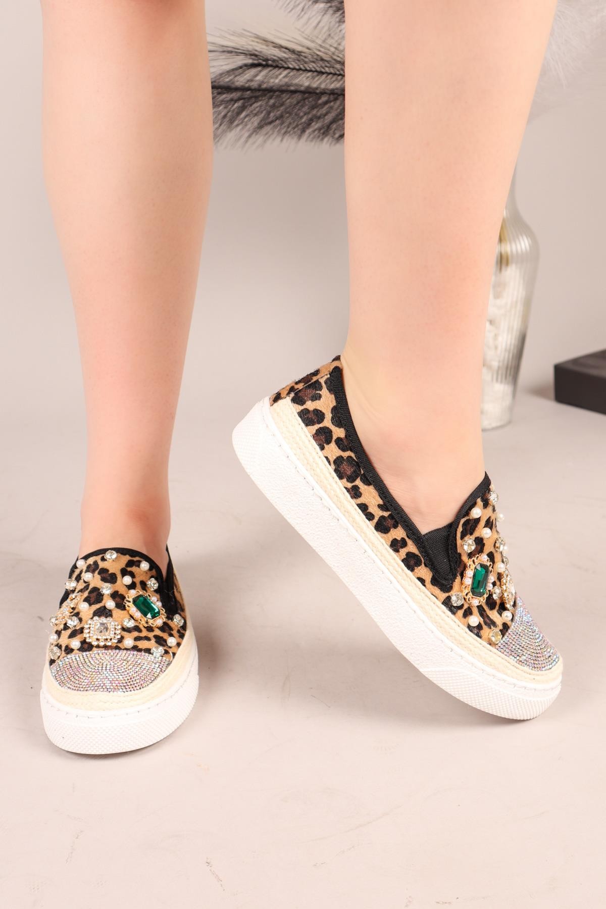 GUMMİ Taş ve İncili Sneakers MULTİSPOR AYAKKABI