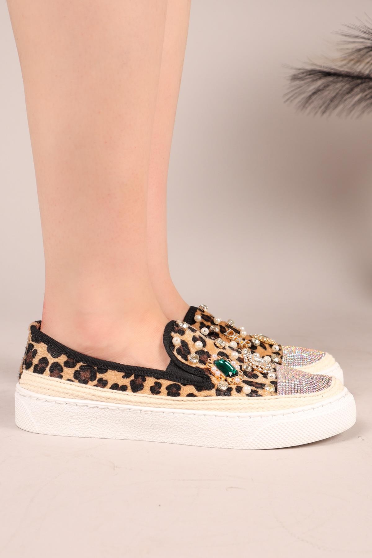 GUMMİ Taş ve İncili Sneakers MULTİSPOR AYAKKABI