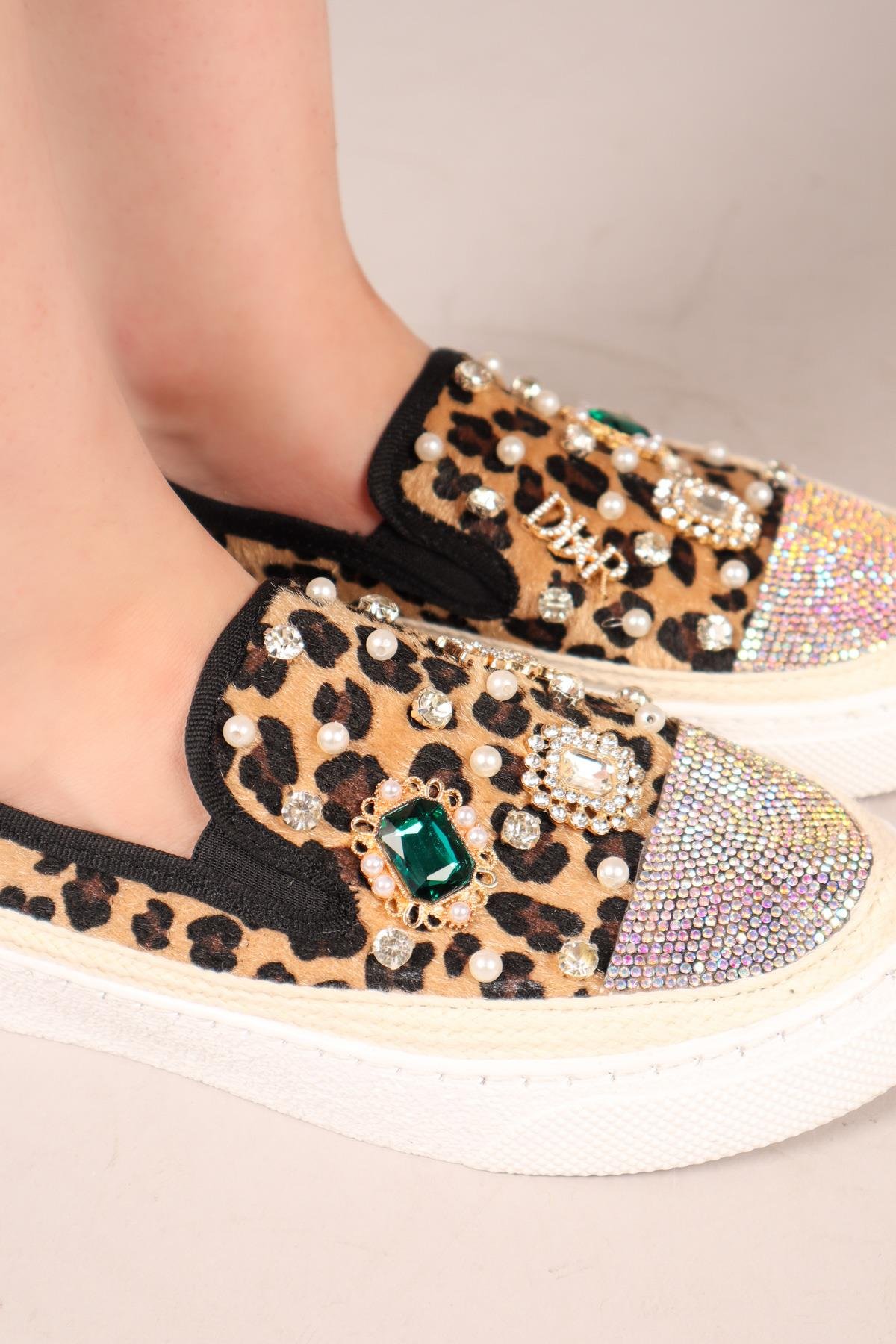 GUMMİ Taş ve İncili Sneakers MULTİSPOR AYAKKABI