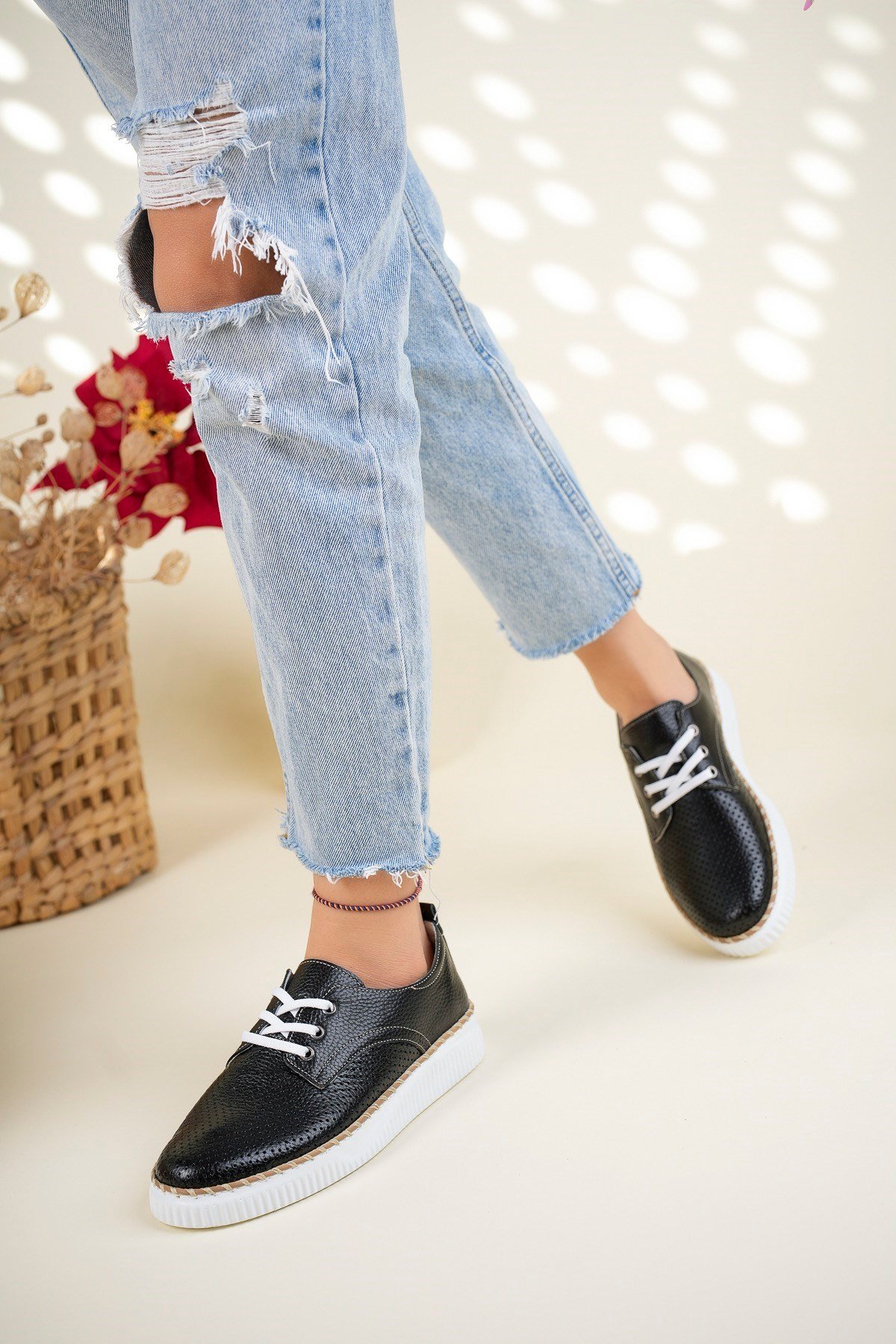 Hakiki Deri Bağcıklı Ayakkabı SİYAHSPOR AYAKKABI