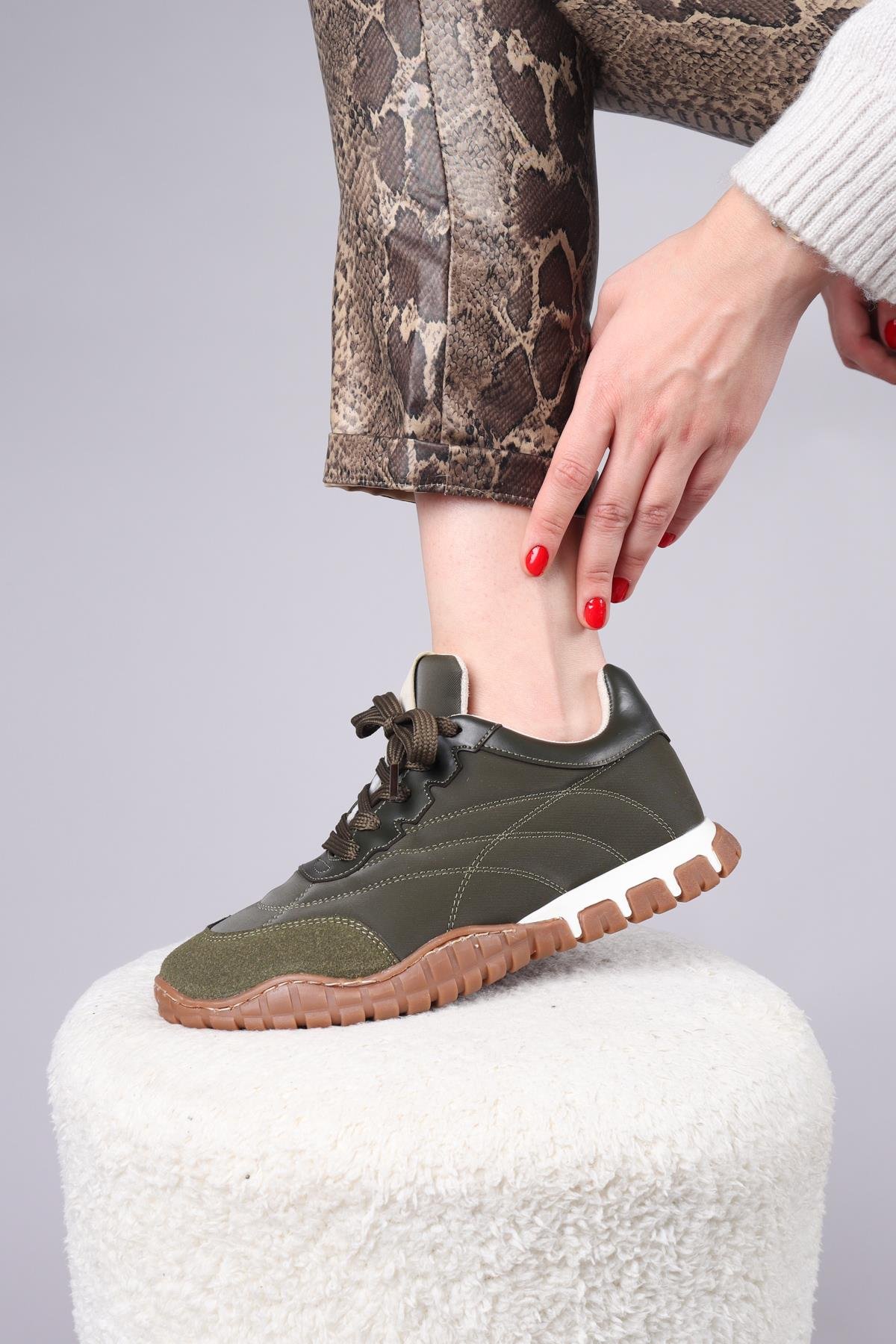 HİMARA Süet-Cilt Garnili Spor Ayakkabı HAKİSPOR AYAKKABI