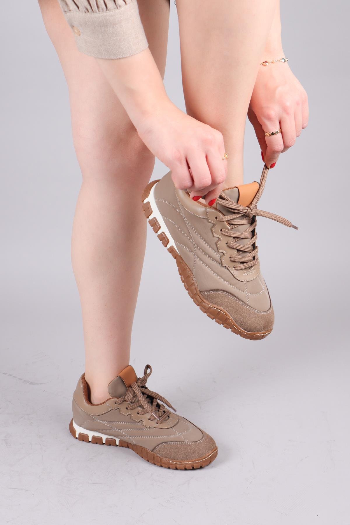 HİMARA Süet-Cilt Garnili Spor Ayakkabı VİZONSPOR AYAKKABI