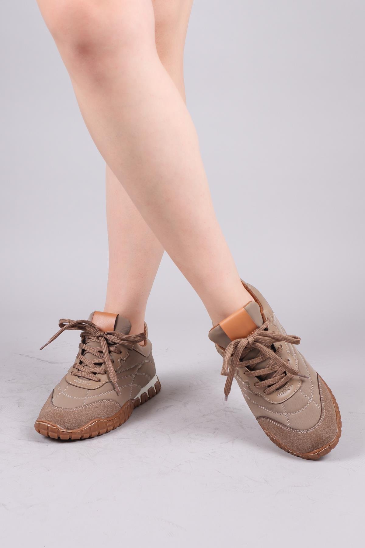 HİMARA Süet-Cilt Garnili Spor Ayakkabı VİZONSPOR AYAKKABI