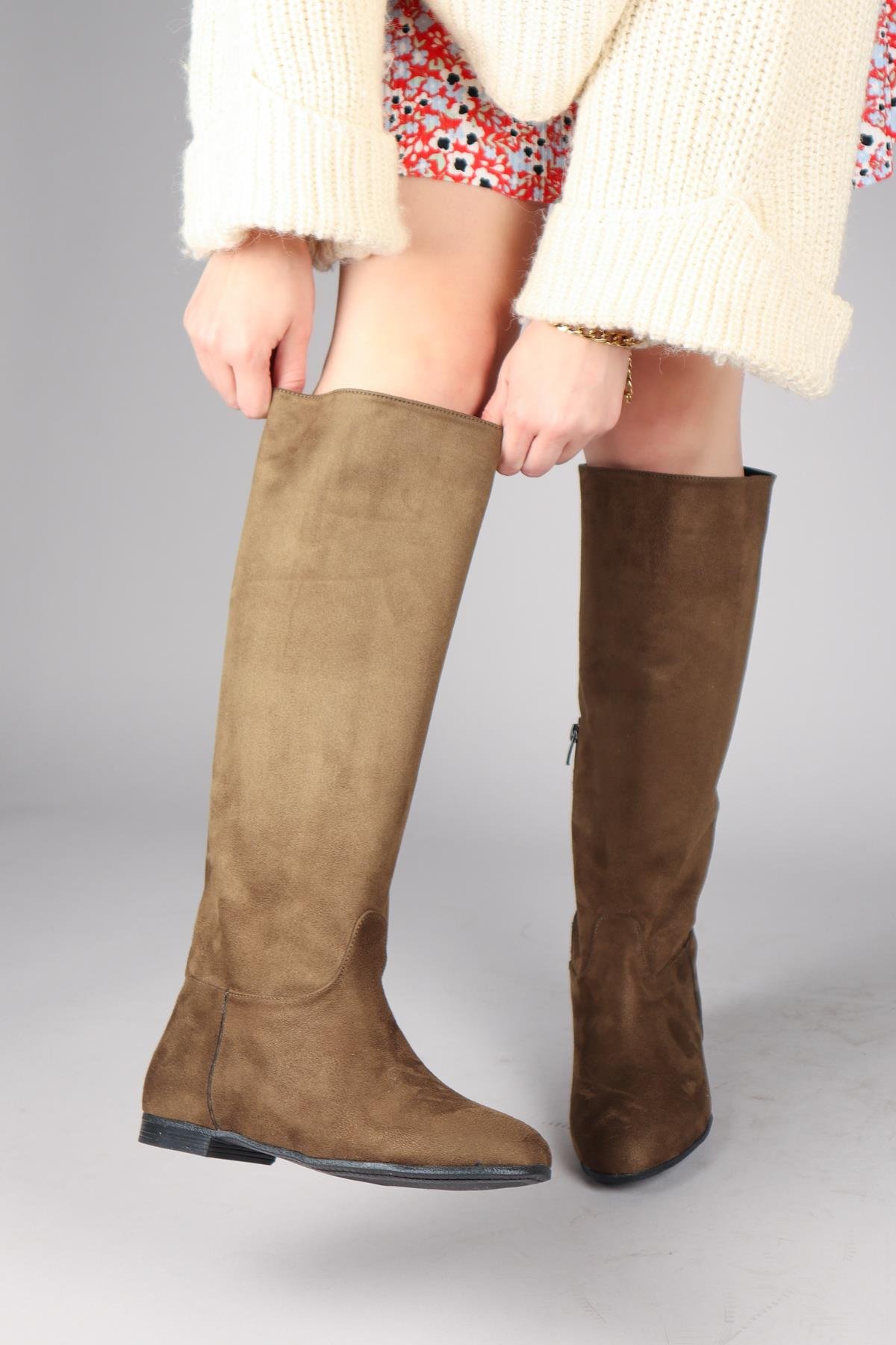 İLSE Düz Süet Çizme HAKİÇİZME 