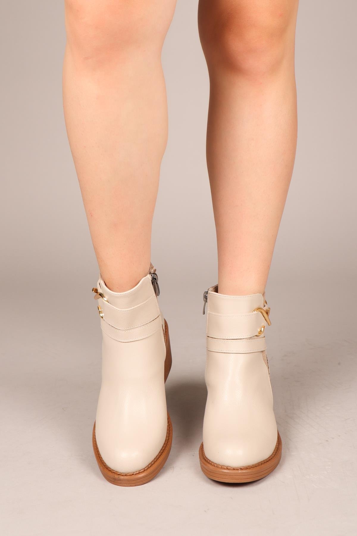 JOVANA Süet-Cilt Kadın Topuklu Bot TENBOT