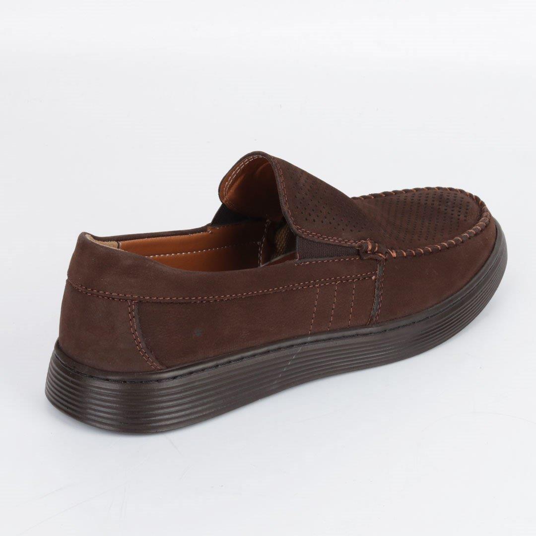 Kahverengi Hakiki Deri Loafer Erkek Günlük Ayakkabı