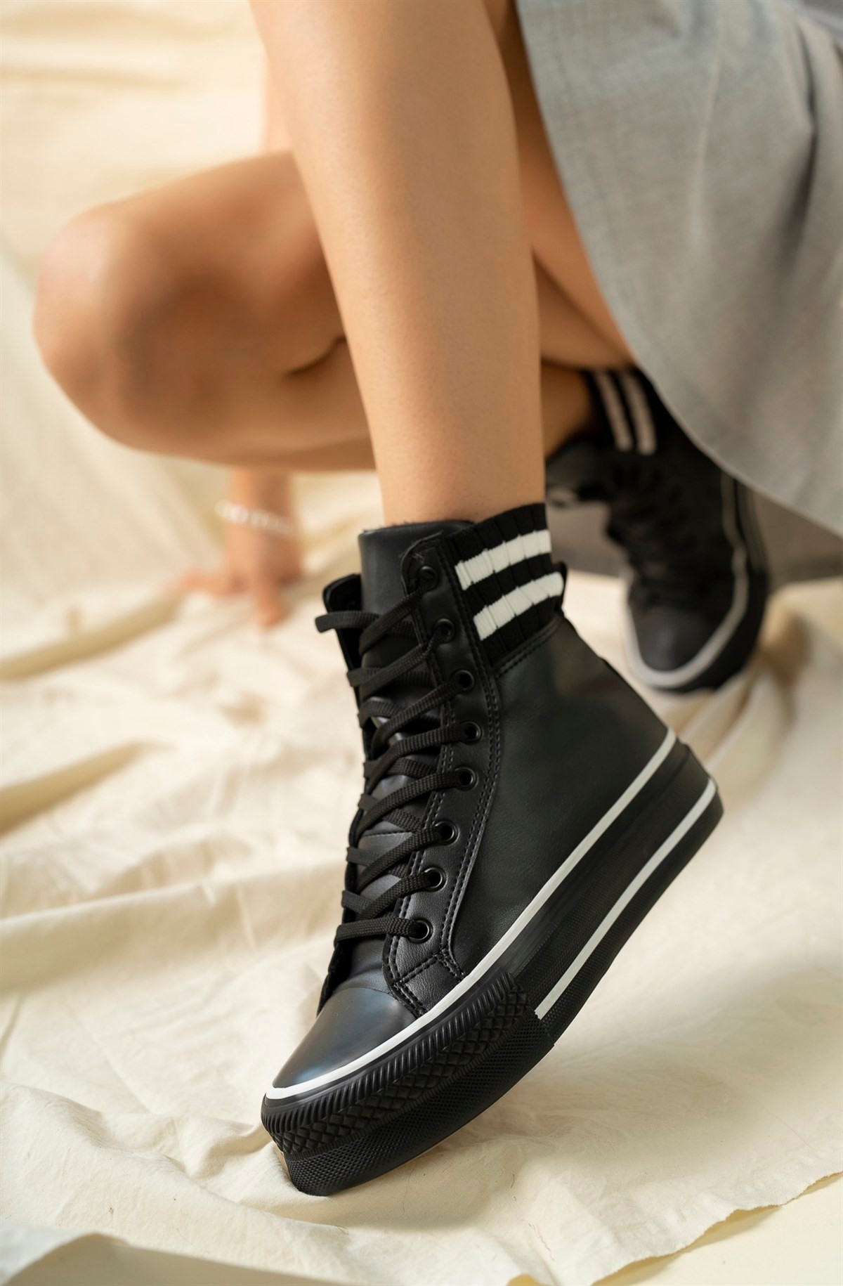Kalın Tabanlı Bilekli Sneakers SYH-SYHSPOR AYAKKABI