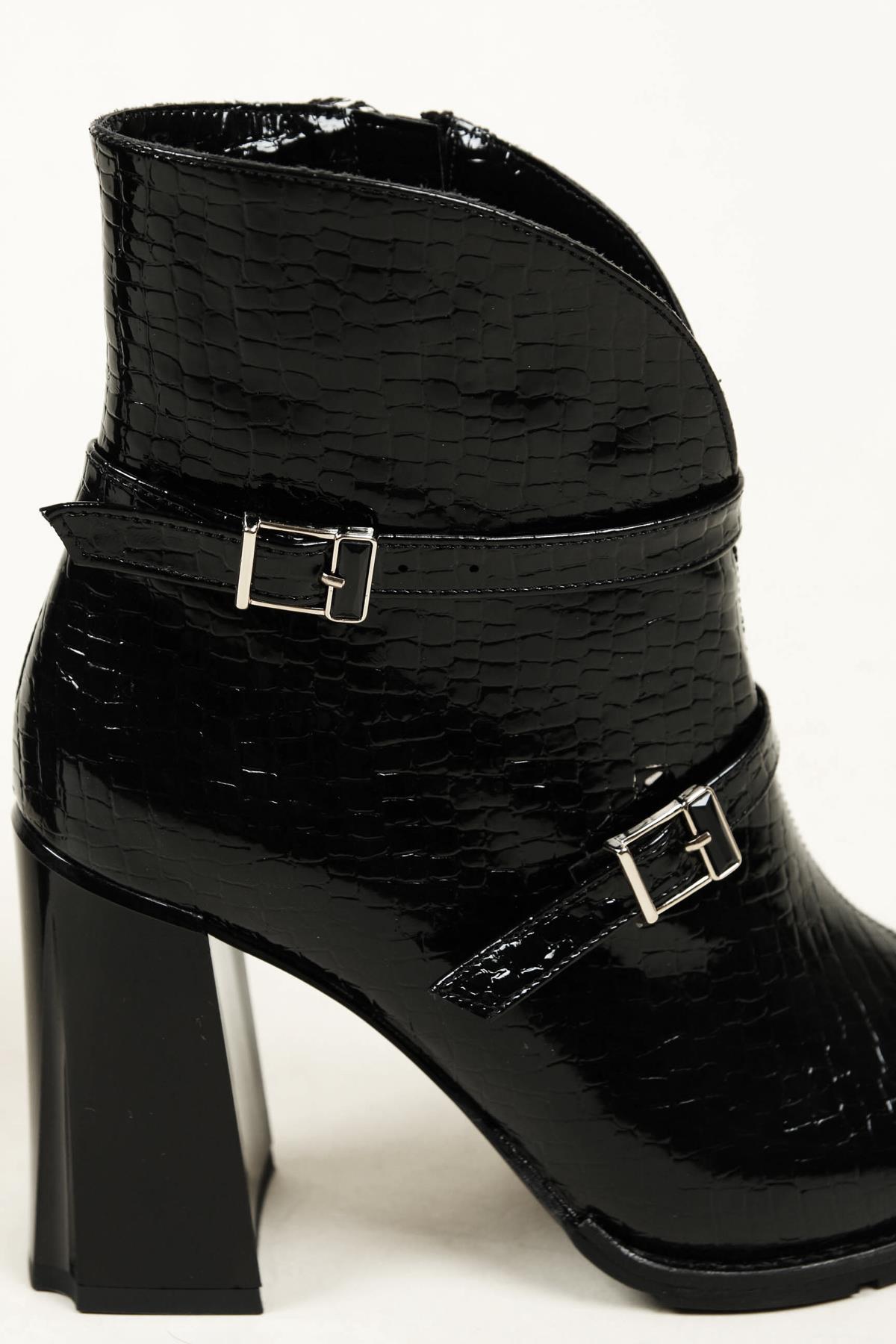 Kemer Detaylı Kroko Bot SİYAHBOT