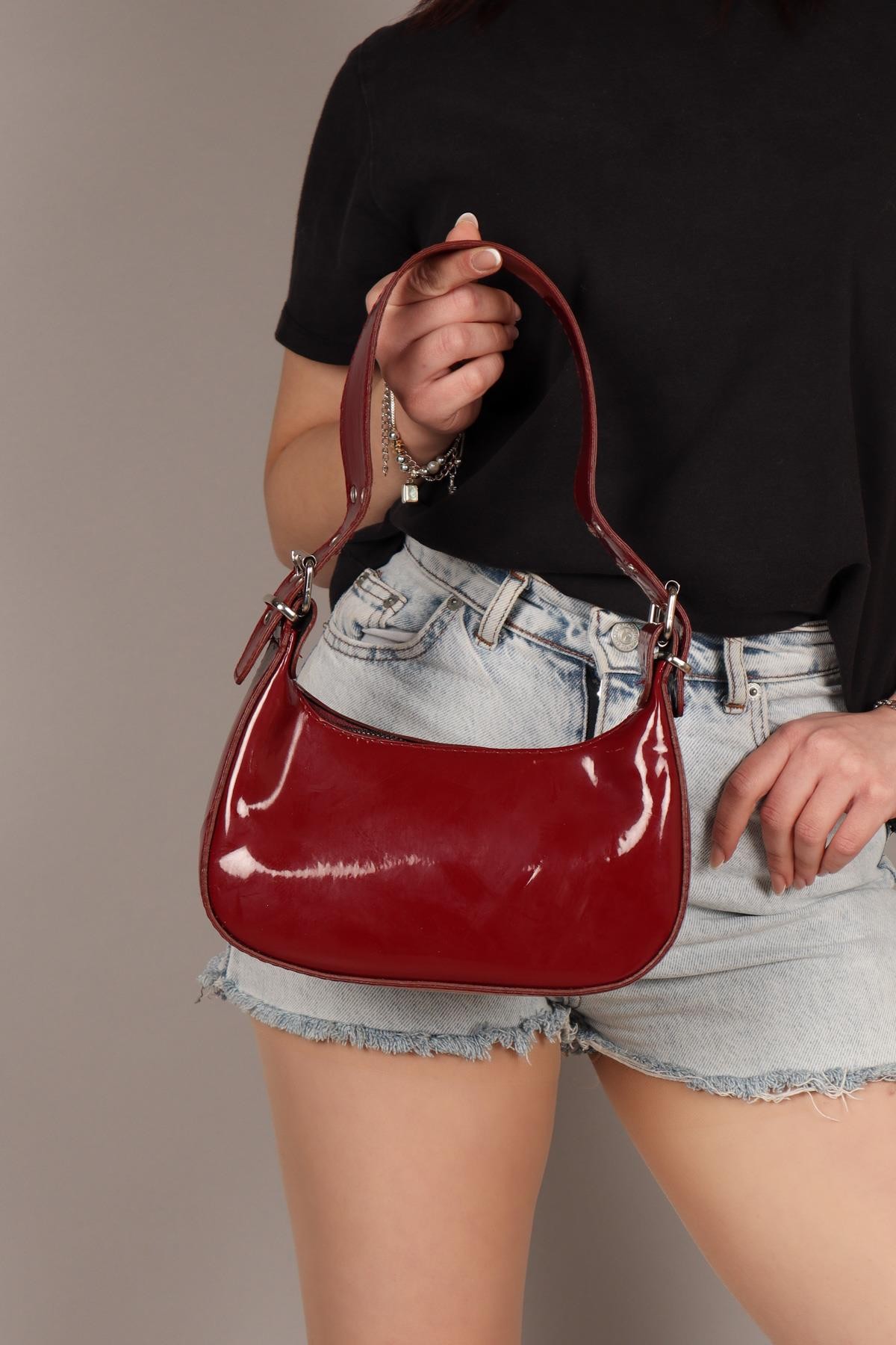 Kemerli Baget Çanta BORDOÇANTA