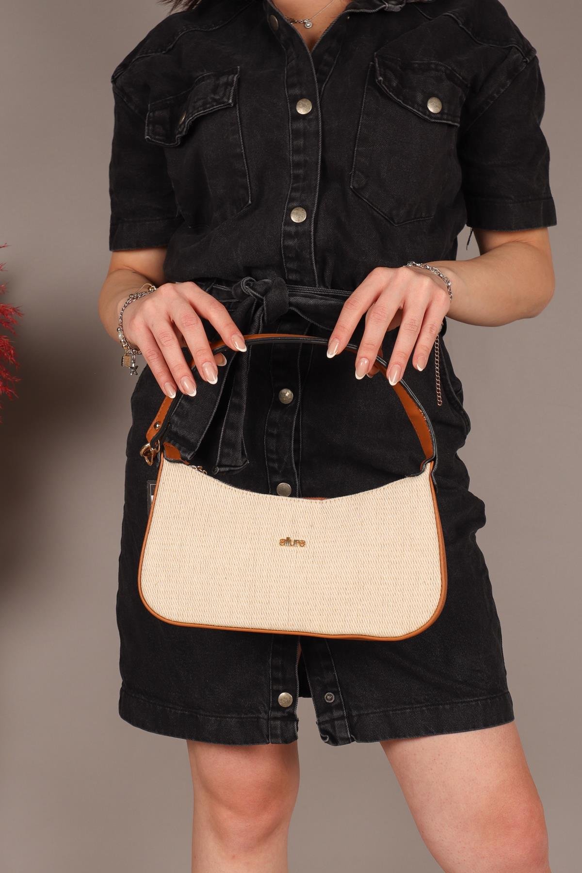 Keten Görünümlü Baget Çanta TABAÇANTA